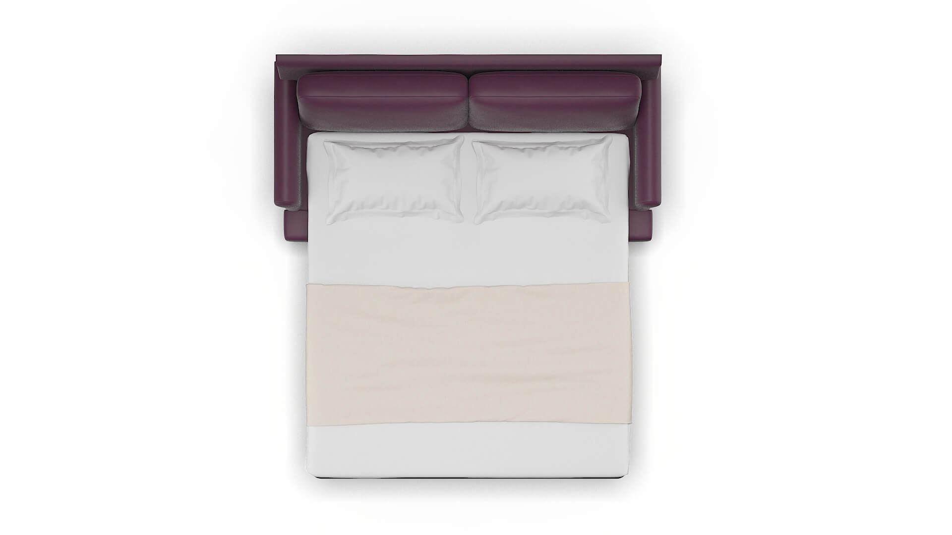 Stockholm Bella Aubergine Sofa Sleeper Espresso legs 3