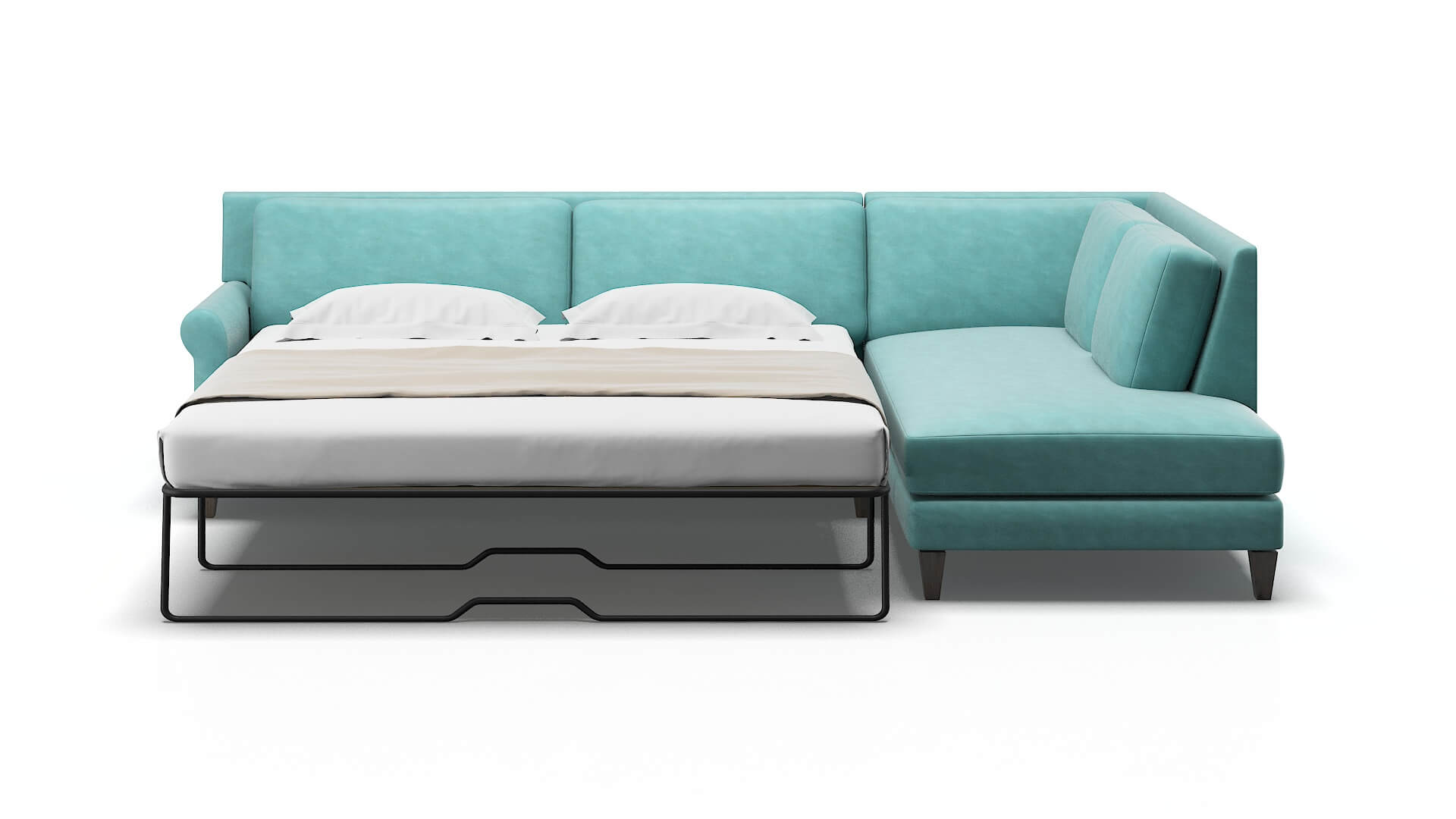 Stockholm Bella Caribbean Panel Sleeper Espresso legs 1