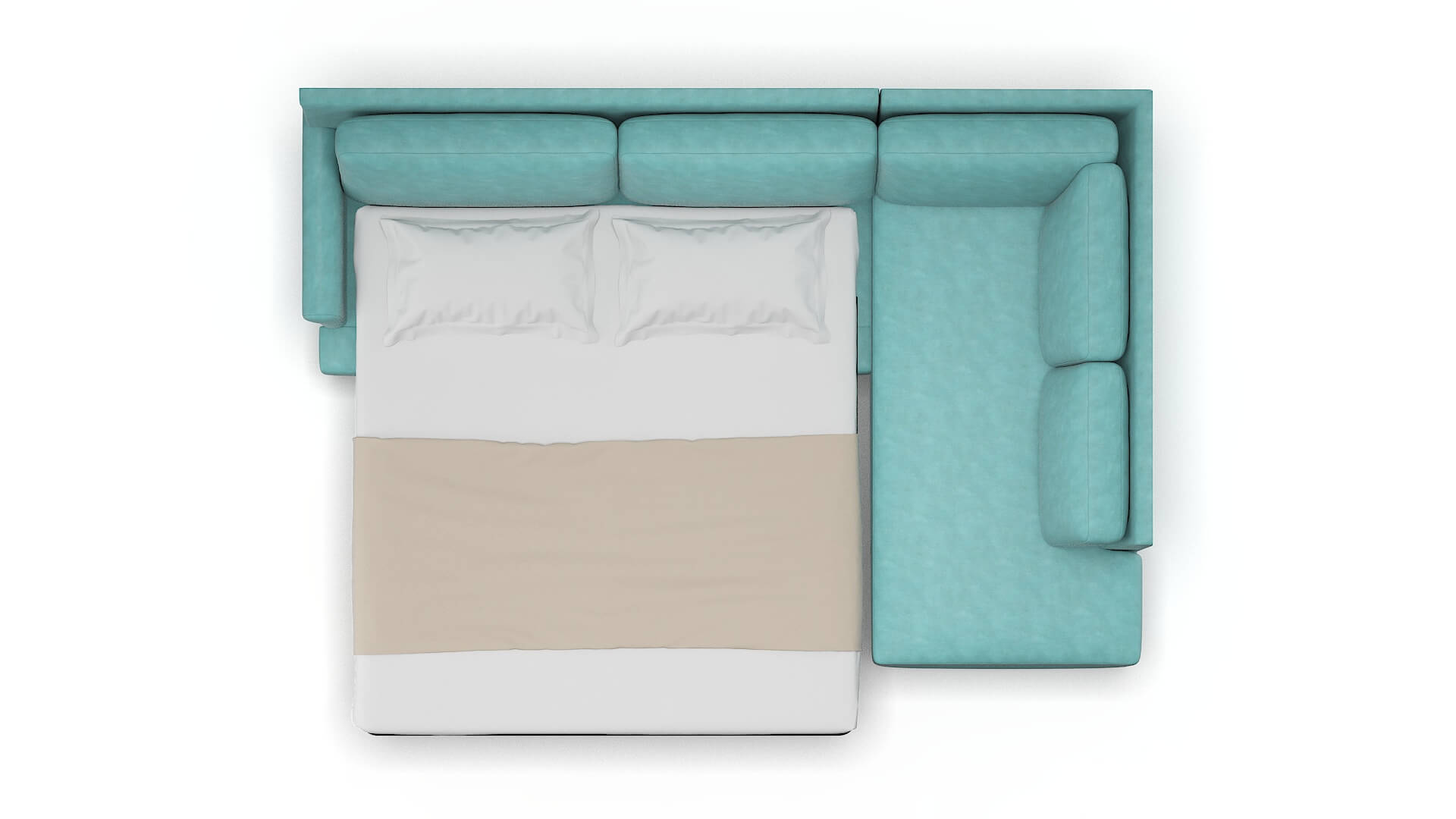 Stockholm Bella Caribbean Panel Sleeper Espresso legs 3