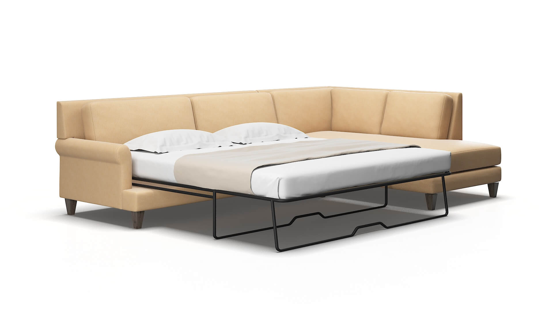 Stockholm Bella Coffee Panel Sleeper espresso legs 2