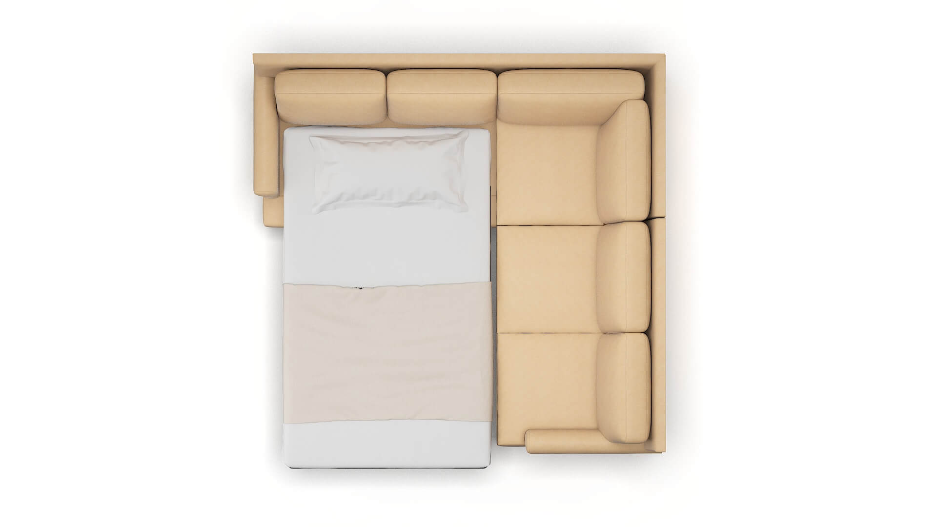 Stockholm Bella Coffee Sectional Sleeper Espresso legs 3