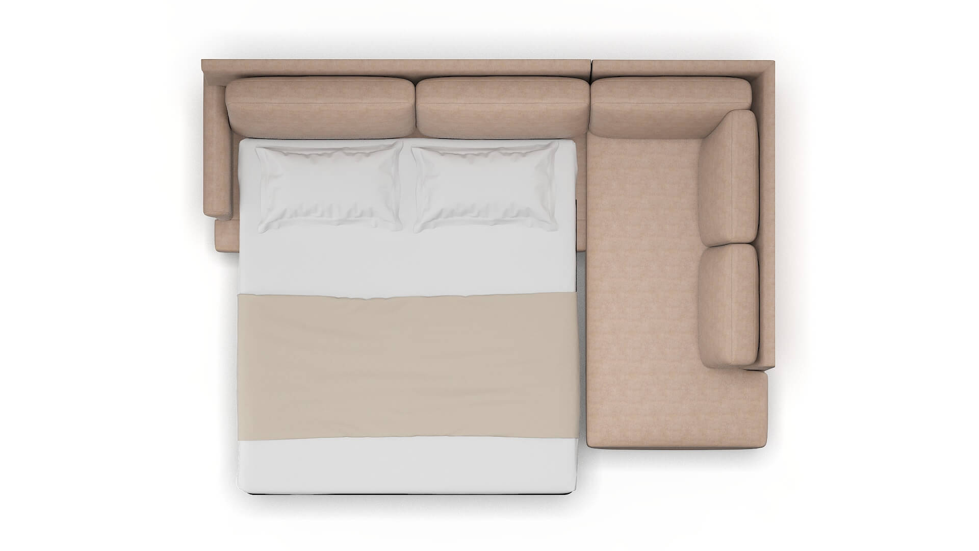 Stockholm Bella Pewter Panel Sleeper Espresso legs 3