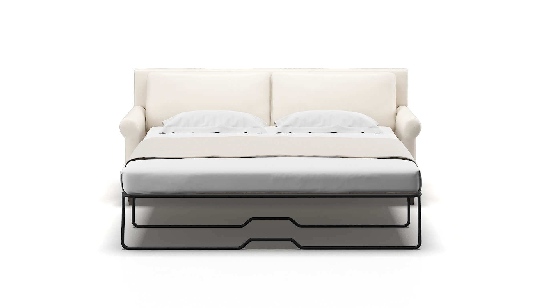 Stockholm Blanche Milky Sofa Sleeper Espresso legs 1