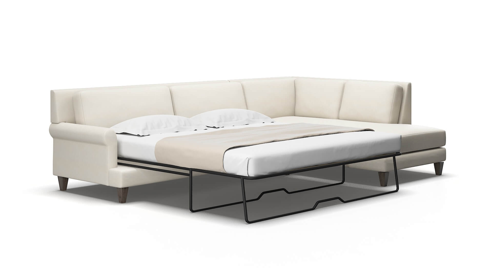 Stockholm Bungalow Ivory Panel Sleeper espresso legs 2