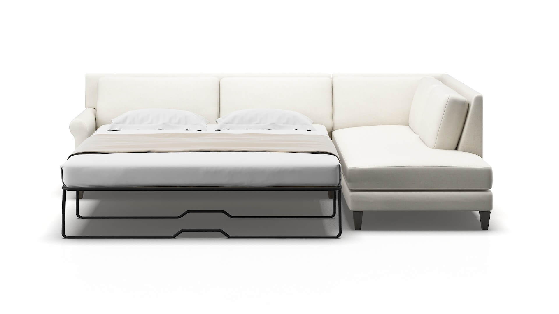 Stockholm Catalina Ivory Panel Sleeper Espresso legs 1