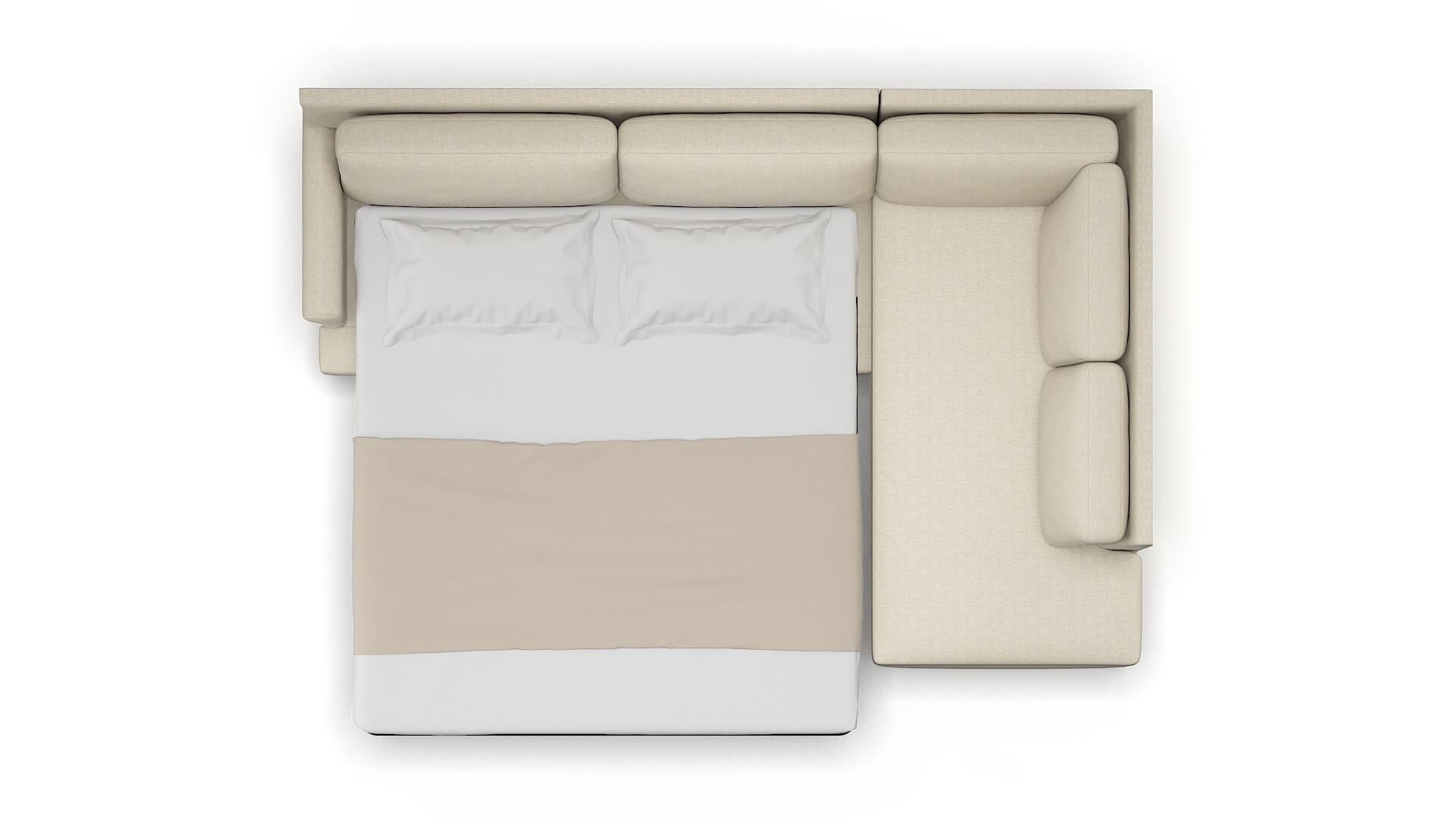 Stockholm Catalina Wheat Panel Sleeper Espresso legs 3