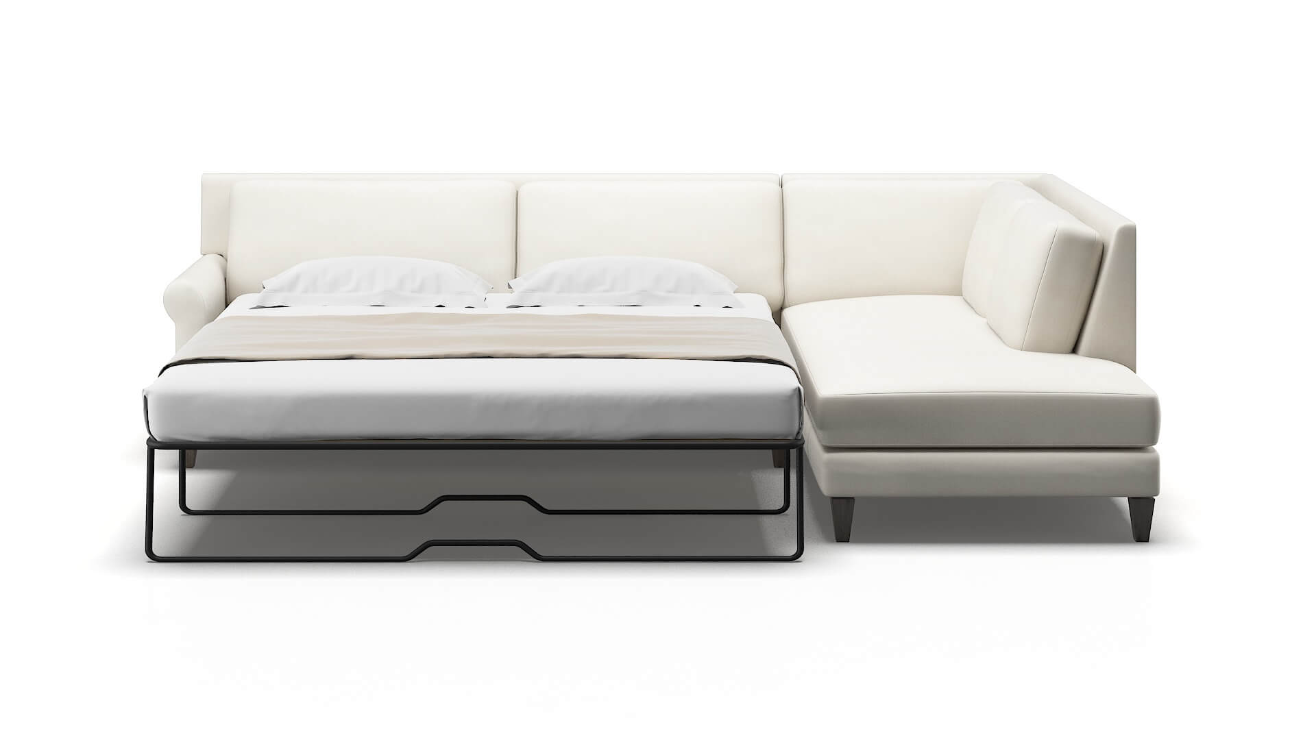 Stockholm Chance Bone Panel Sleeper Espresso legs 1