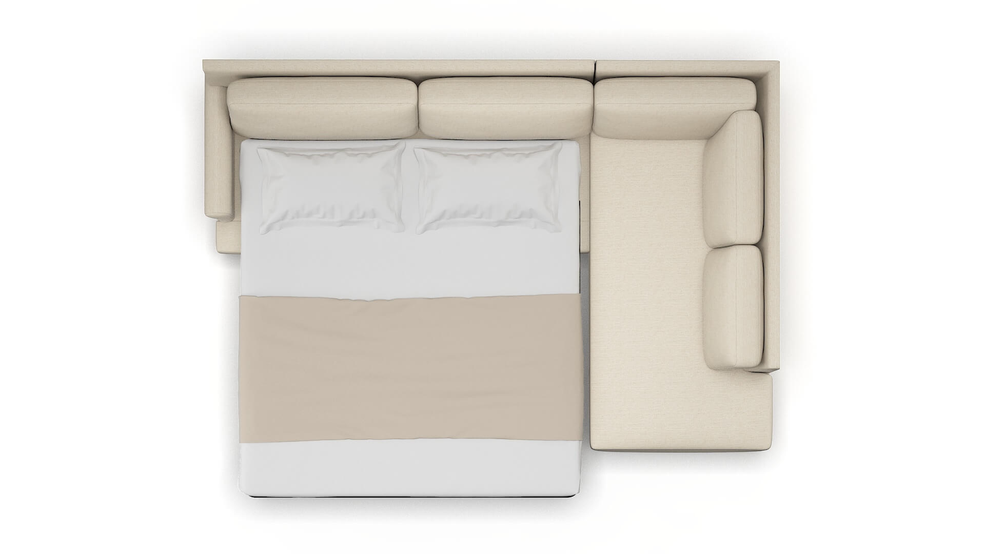 Stockholm Chance Sand Panel Sleeper Espresso legs 3