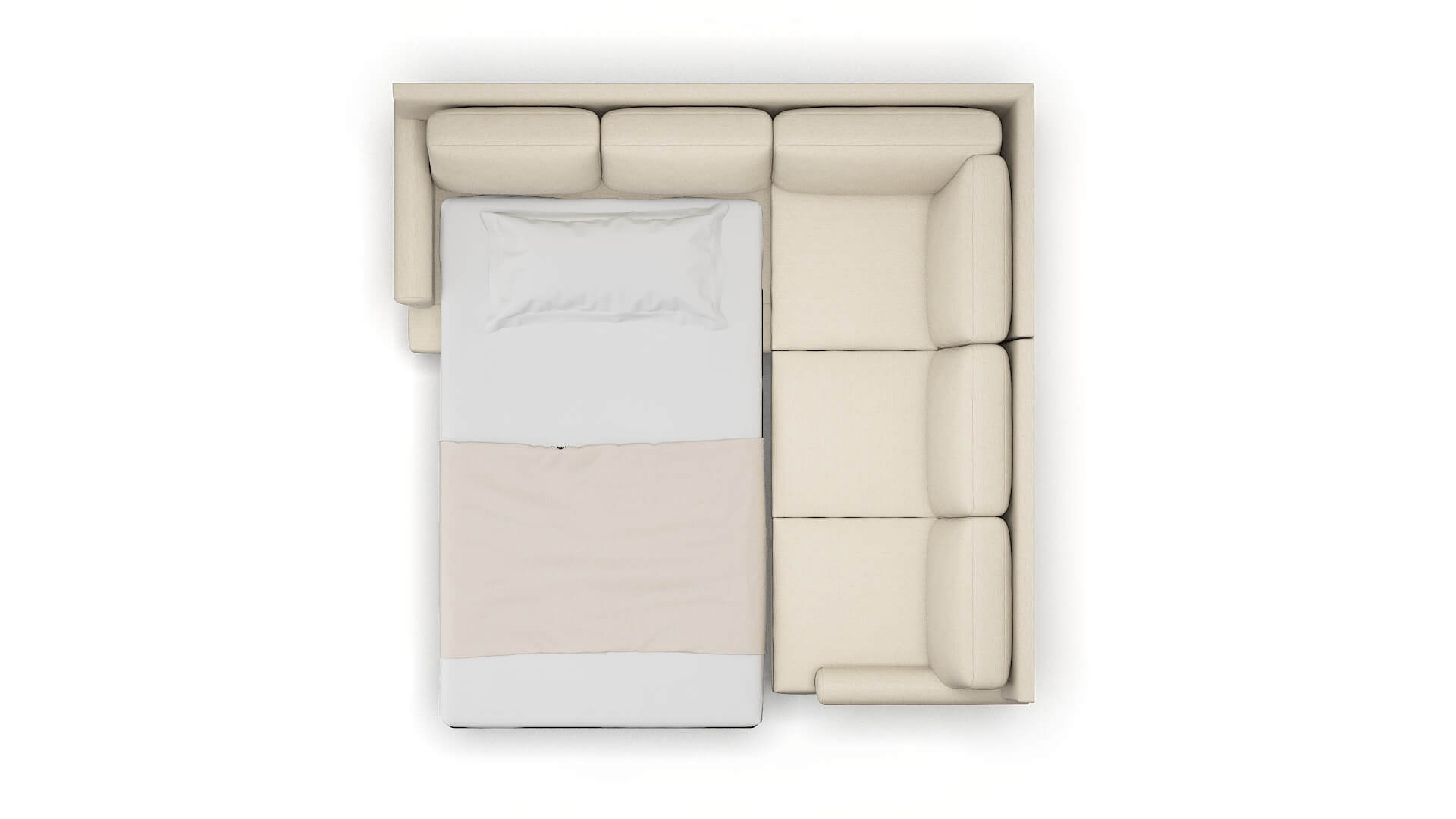 Stockholm Chance Sand Sectional Sleeper Espresso legs 3