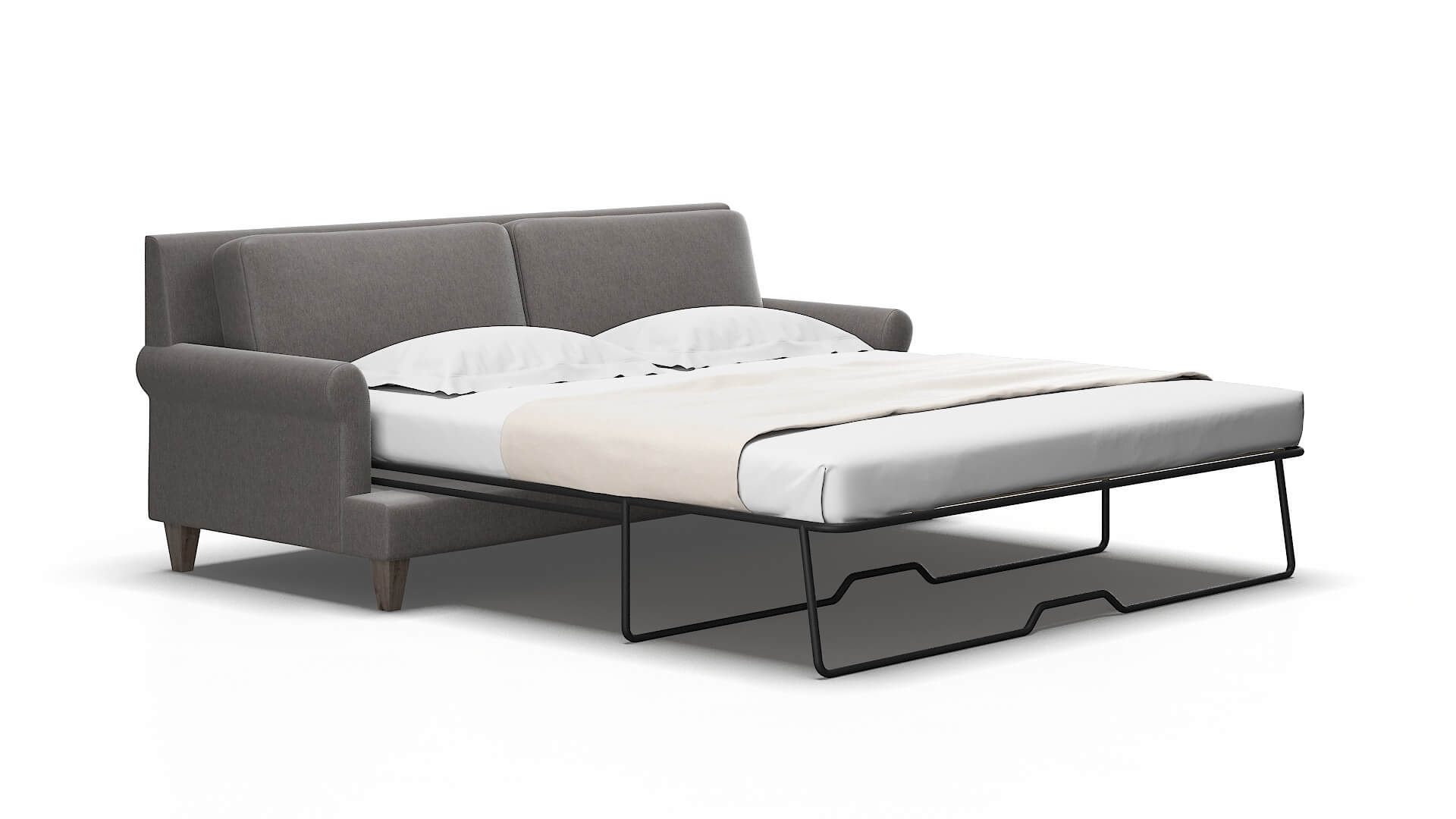 Stockholm Cosmo charcoal Sofa sleeper Espresso Legs  2