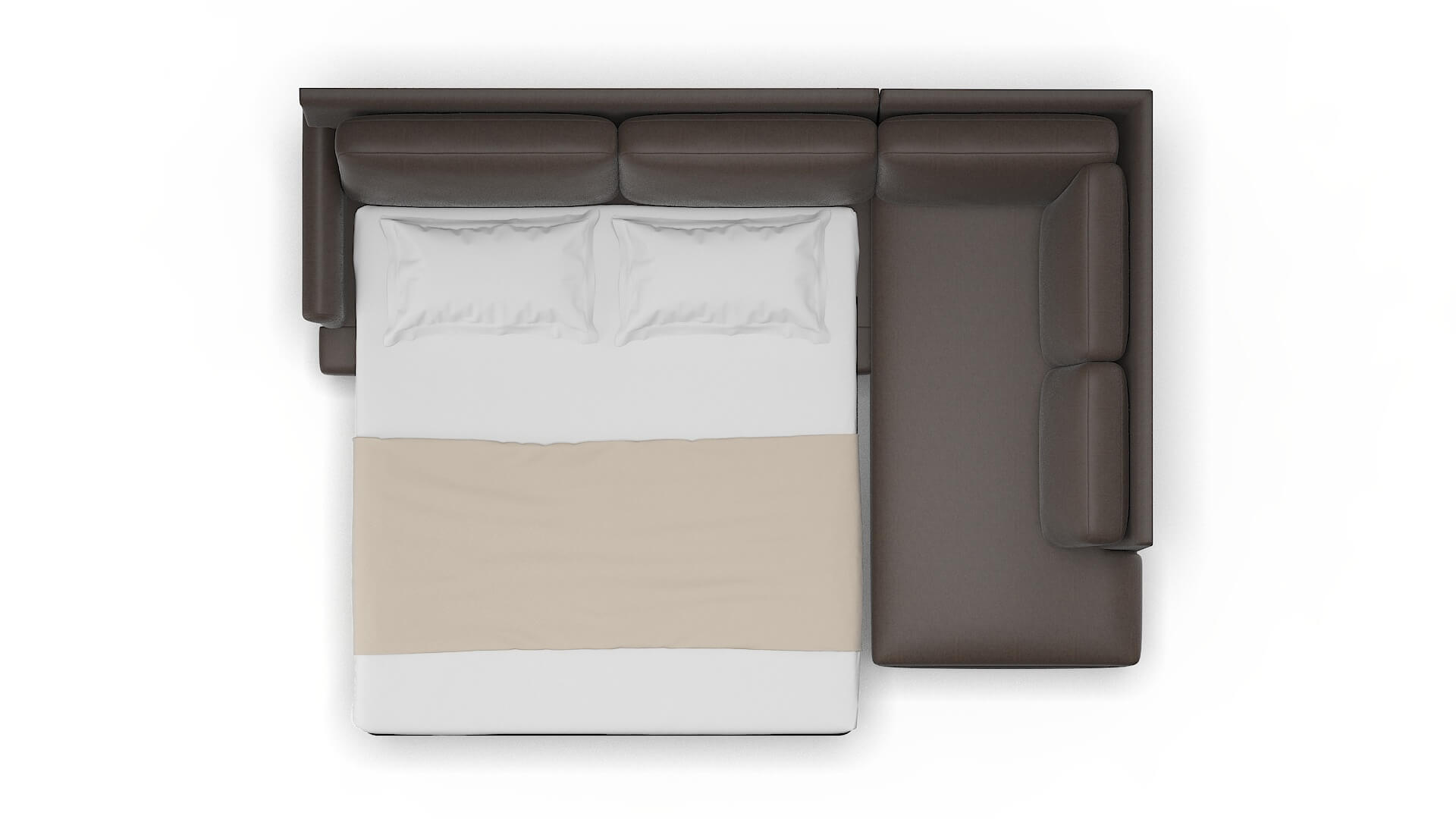 Stockholm Cosmo Chocolate Panel Sleeper Espresso legs 3