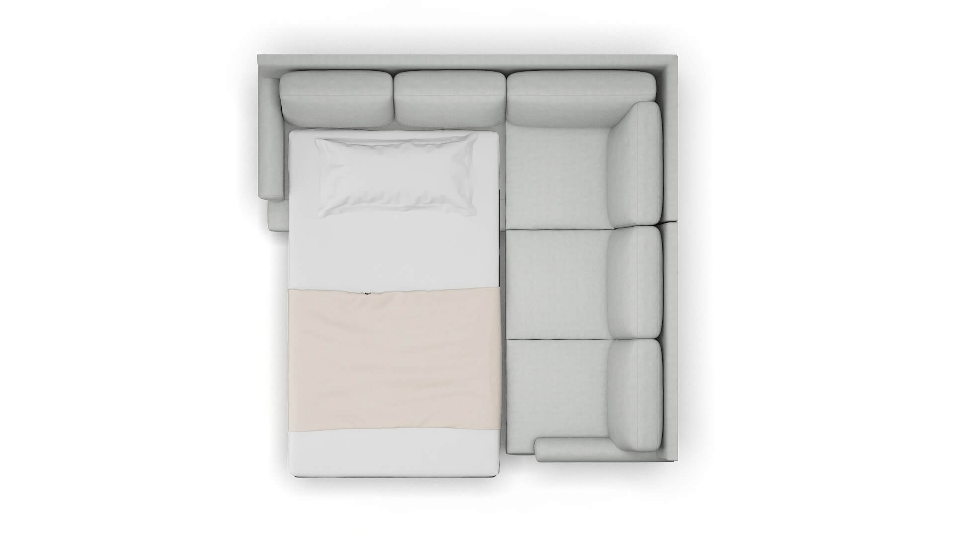 Stockholm Dawson Platinum Sectional Sleeper Espresso legs 3