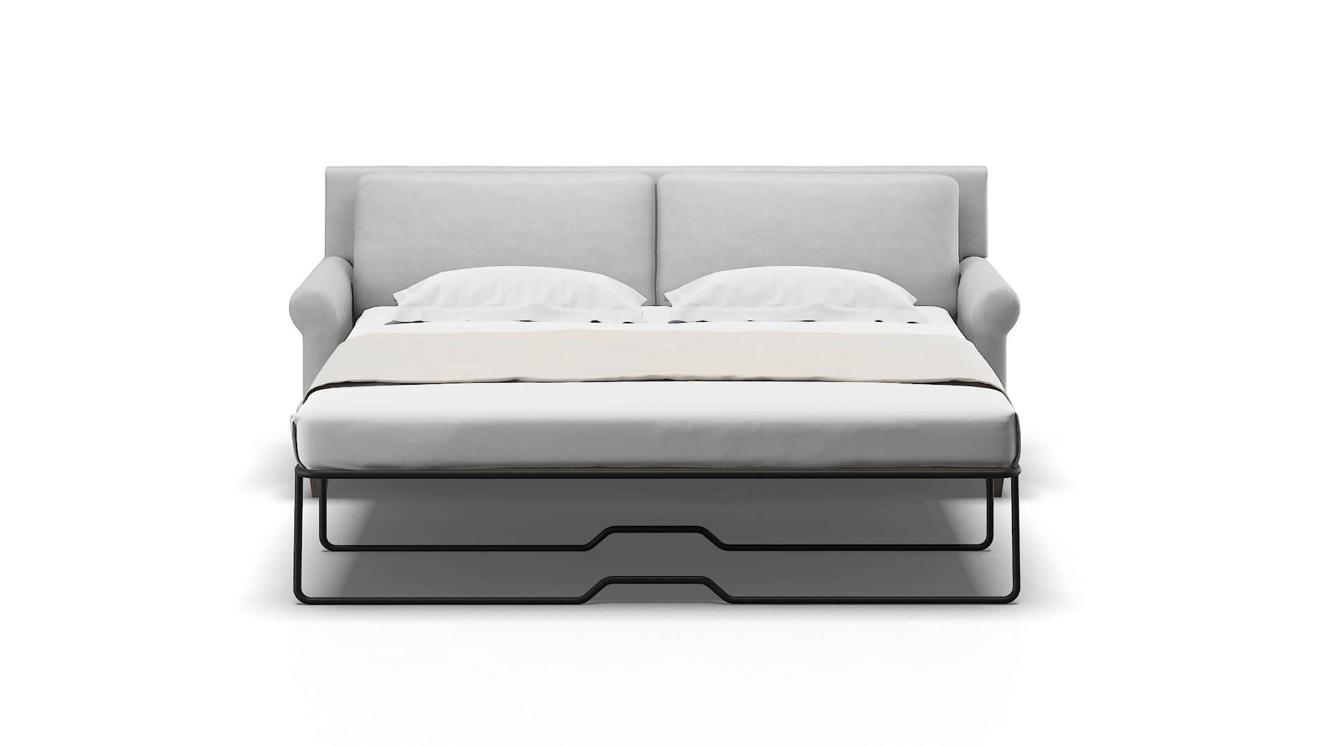Stockholm Dawson Platinum Sofa Sleeper Espresso legs 1