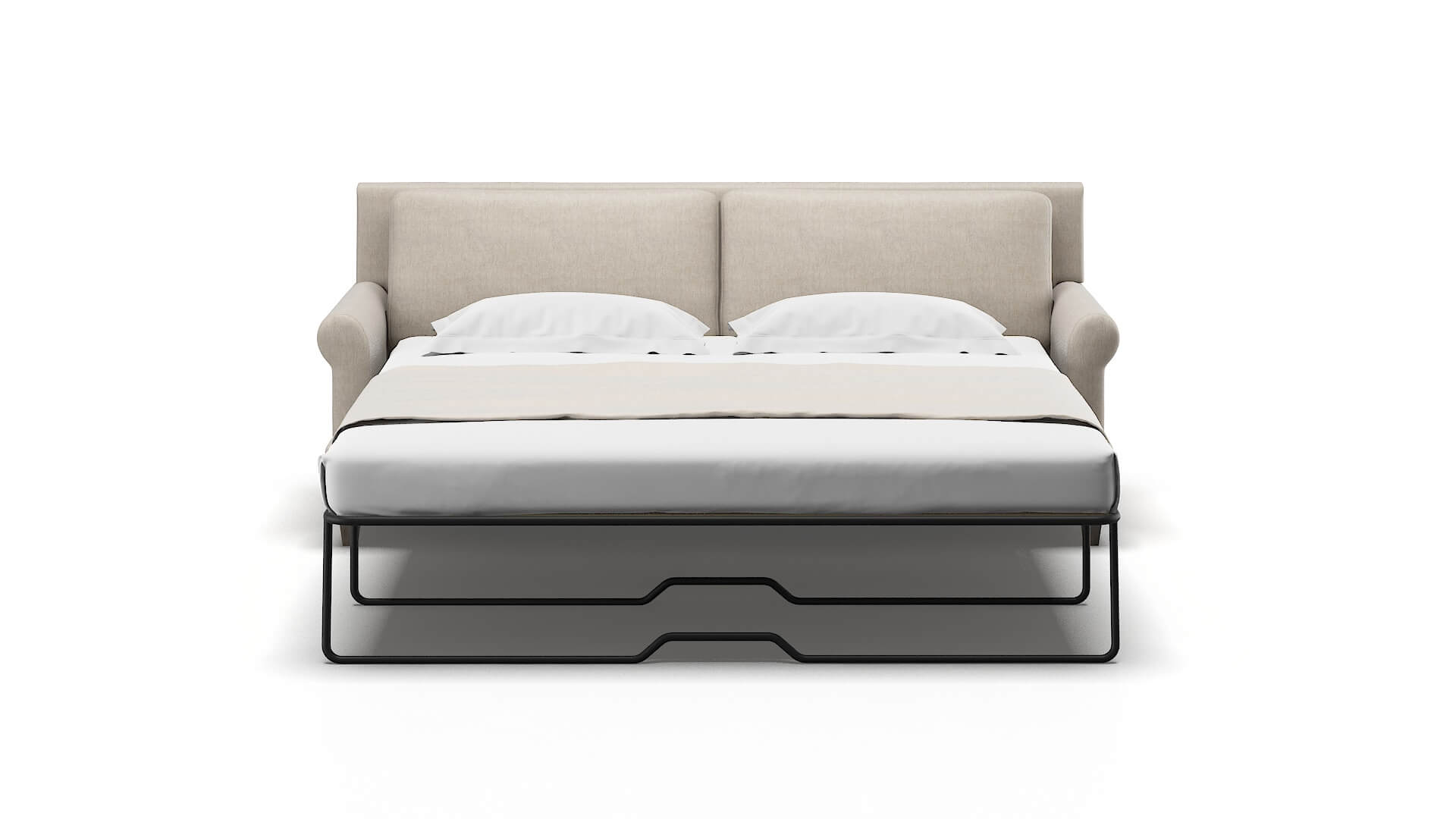 Stockholm Derby Linen Sofa Sleeper Espresso legs 1