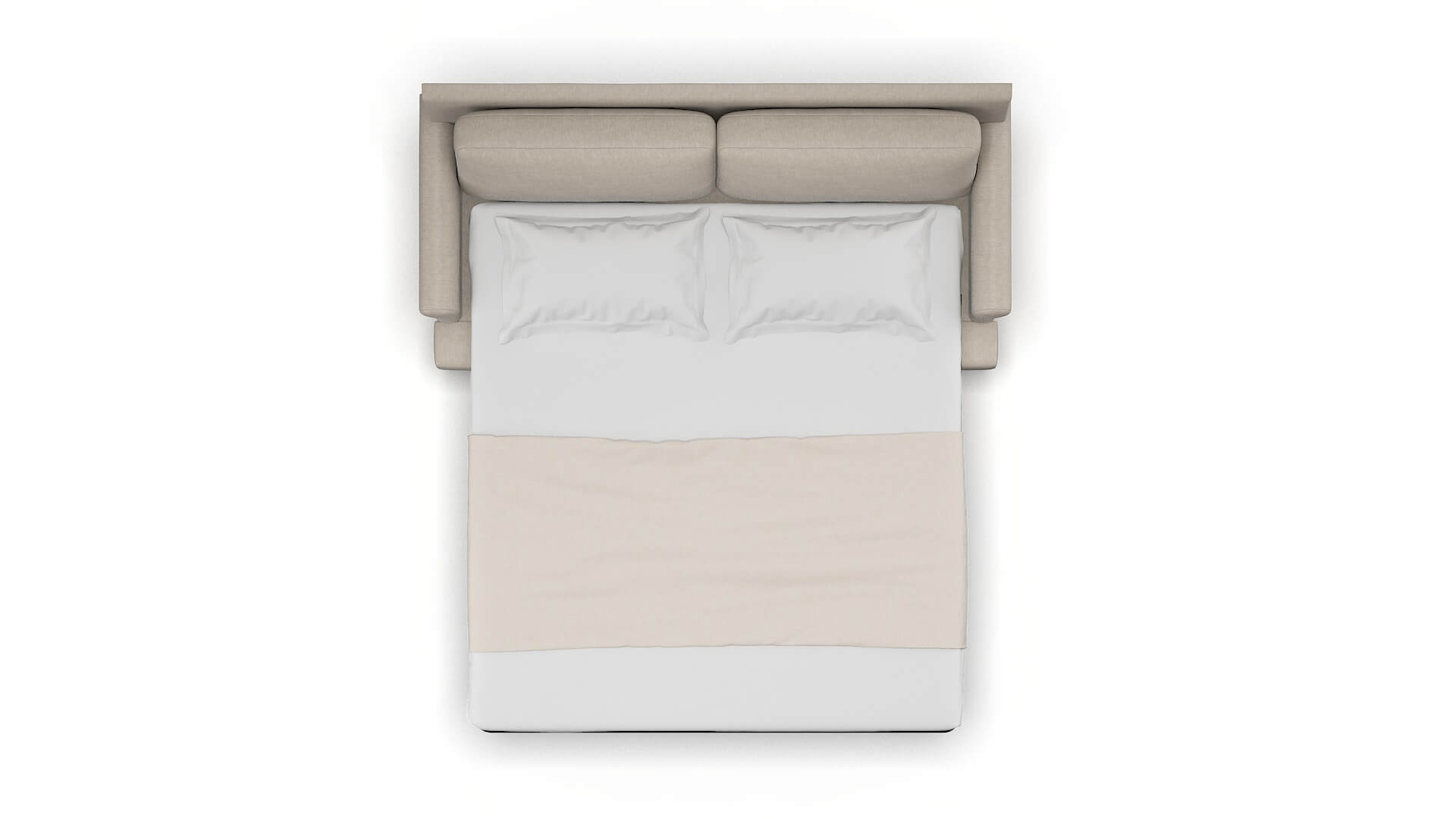 Stockholm Derby Linen Sofa Sleeper Espresso legs 3