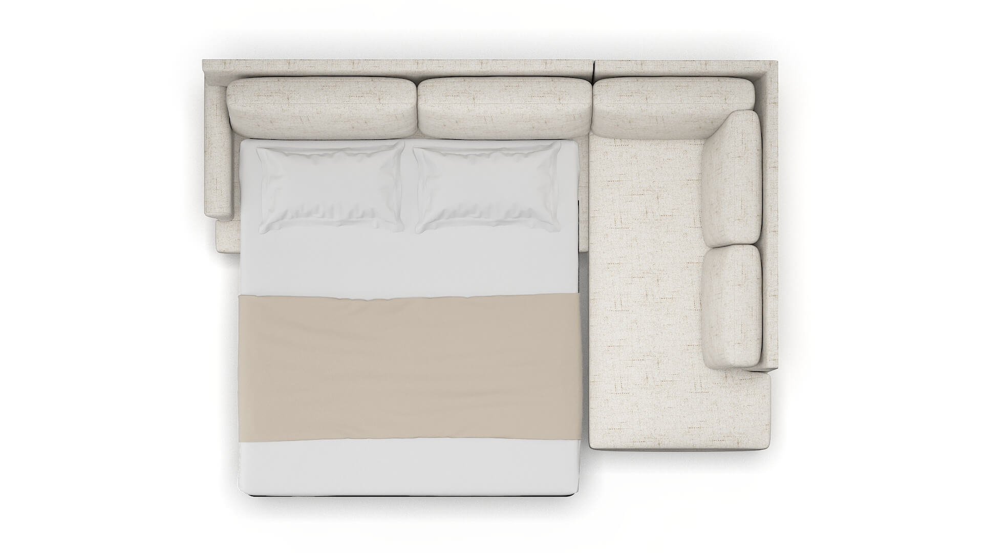Stockholm Derby Taupe Panel Sleeper Espresso legs 3