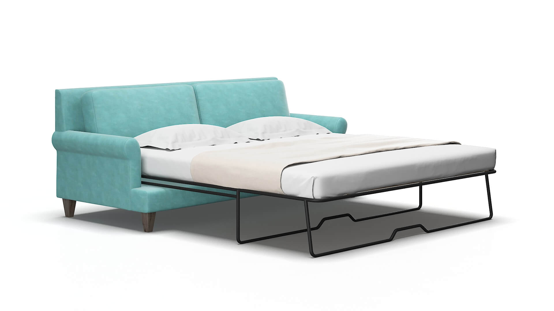 Stockholm Dream_d French_blue Sofa Sleeper Espresso legs 2