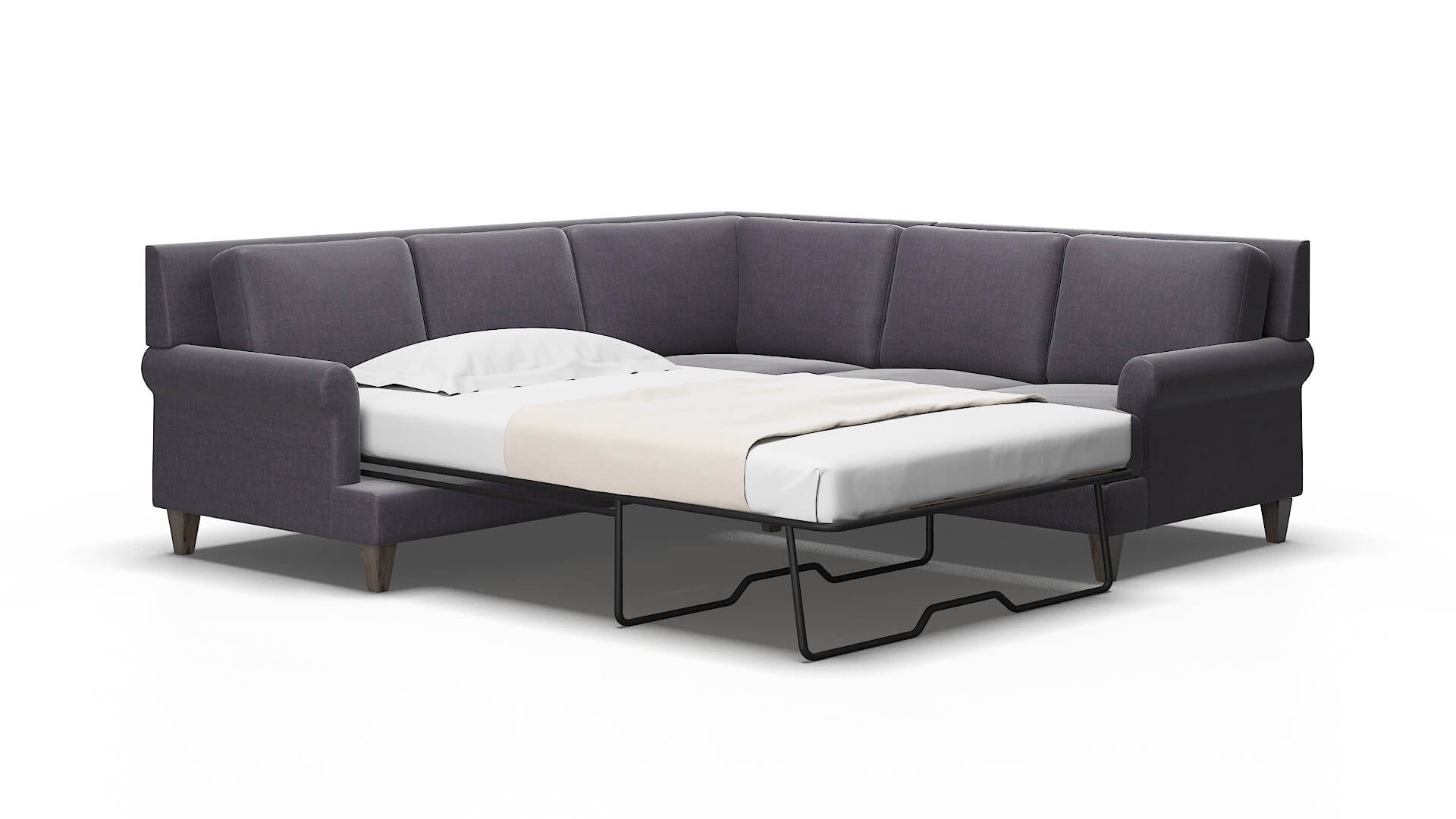 Stockholm Durham ink Sectional sleeper Espresso Legs  2