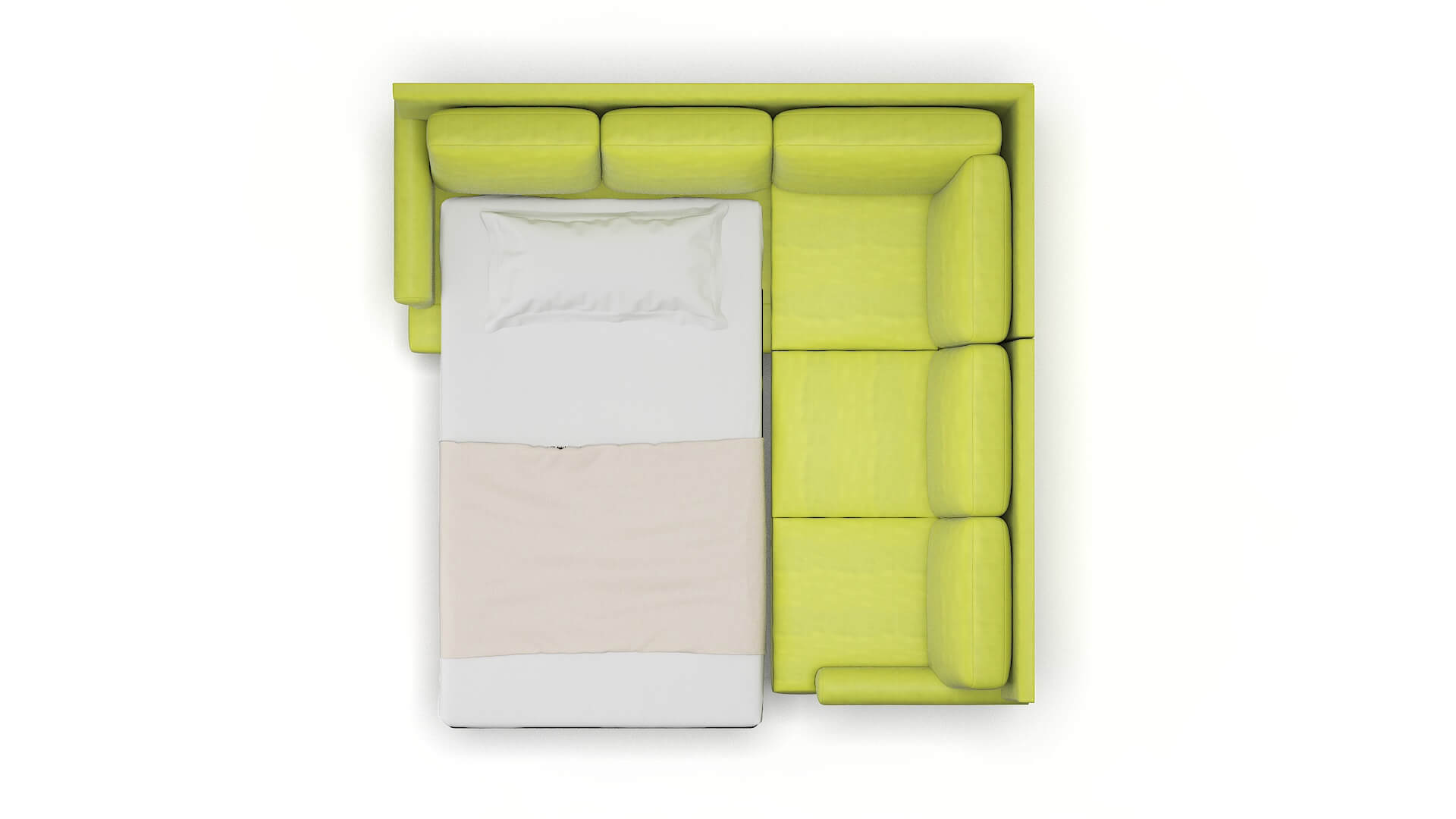 Stockholm Hathaway Apple Sectional Sleeper Espresso legs 3