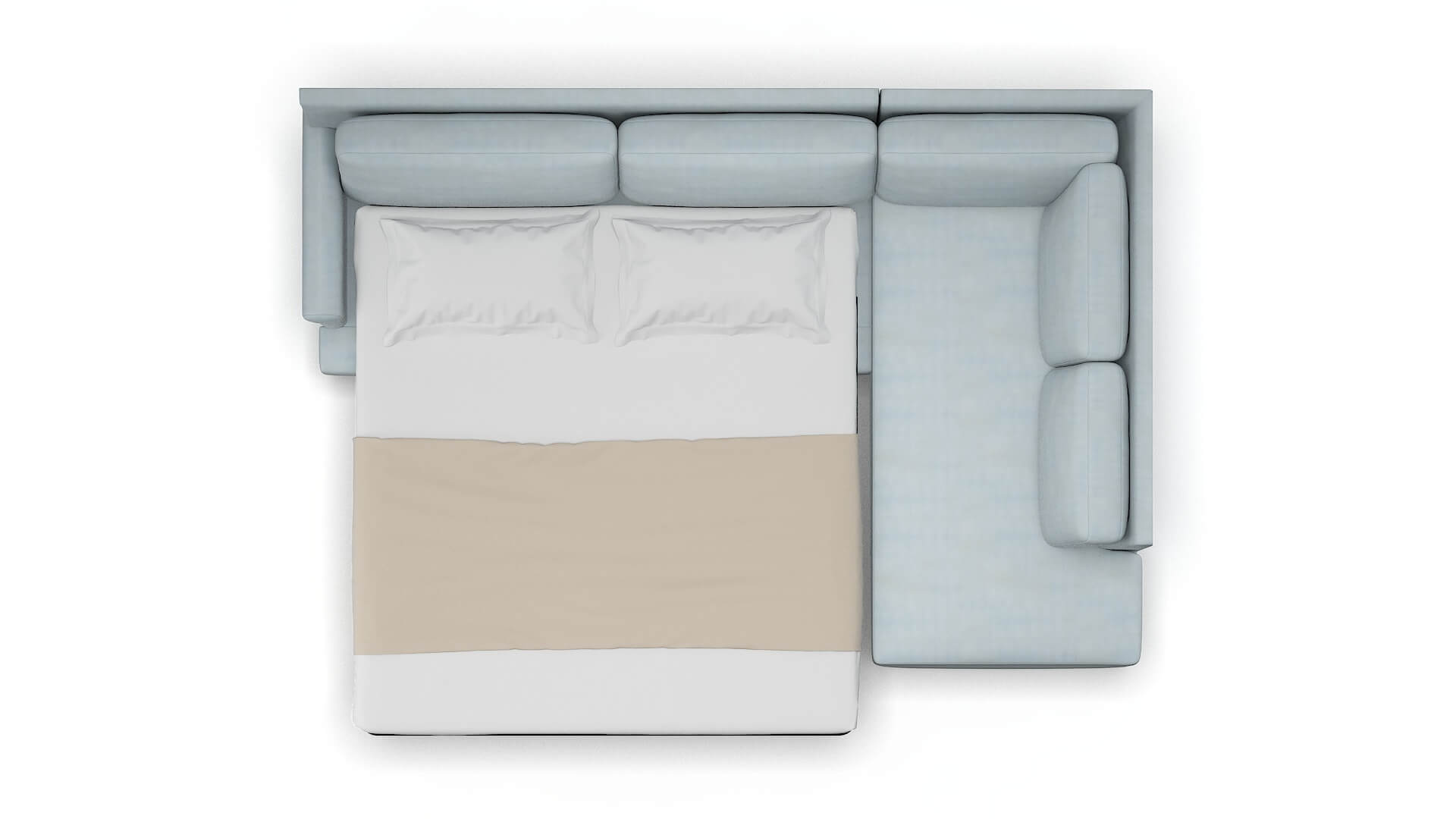 Stockholm Hathaway Aqua Panel Sleeper Espresso legs 3