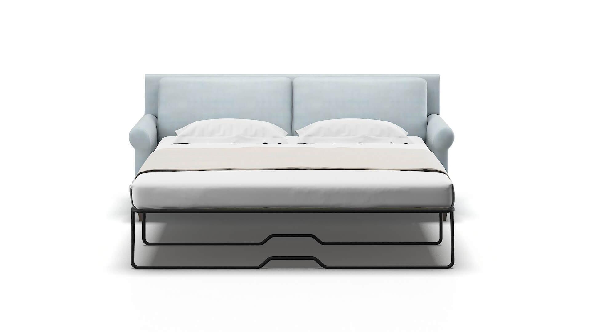 Stockholm Hathaway Aqua Sofa Sleeper Espresso legs 1
