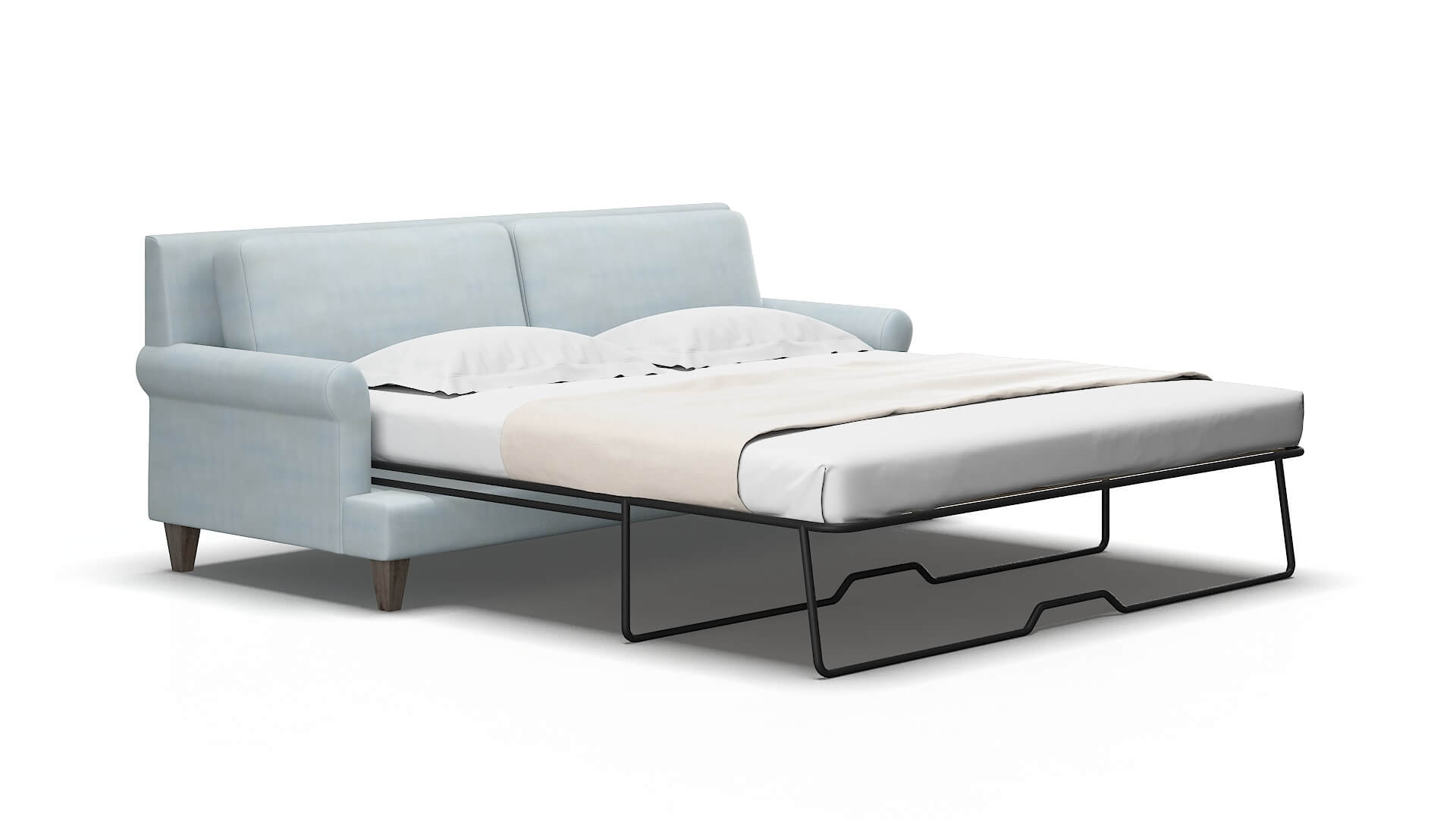 Stockholm Hathaway aqua Sofa sleeper Espresso Legs  2