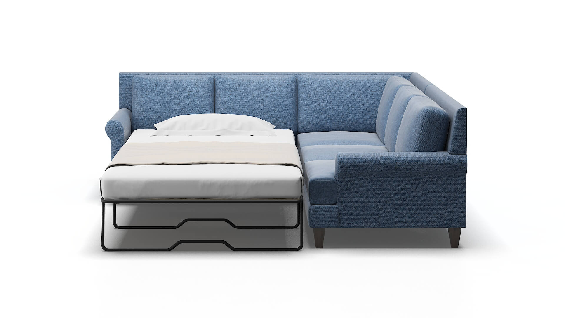 Stockholm Hepburn Water Sectional Sleeper Espresso legs 1