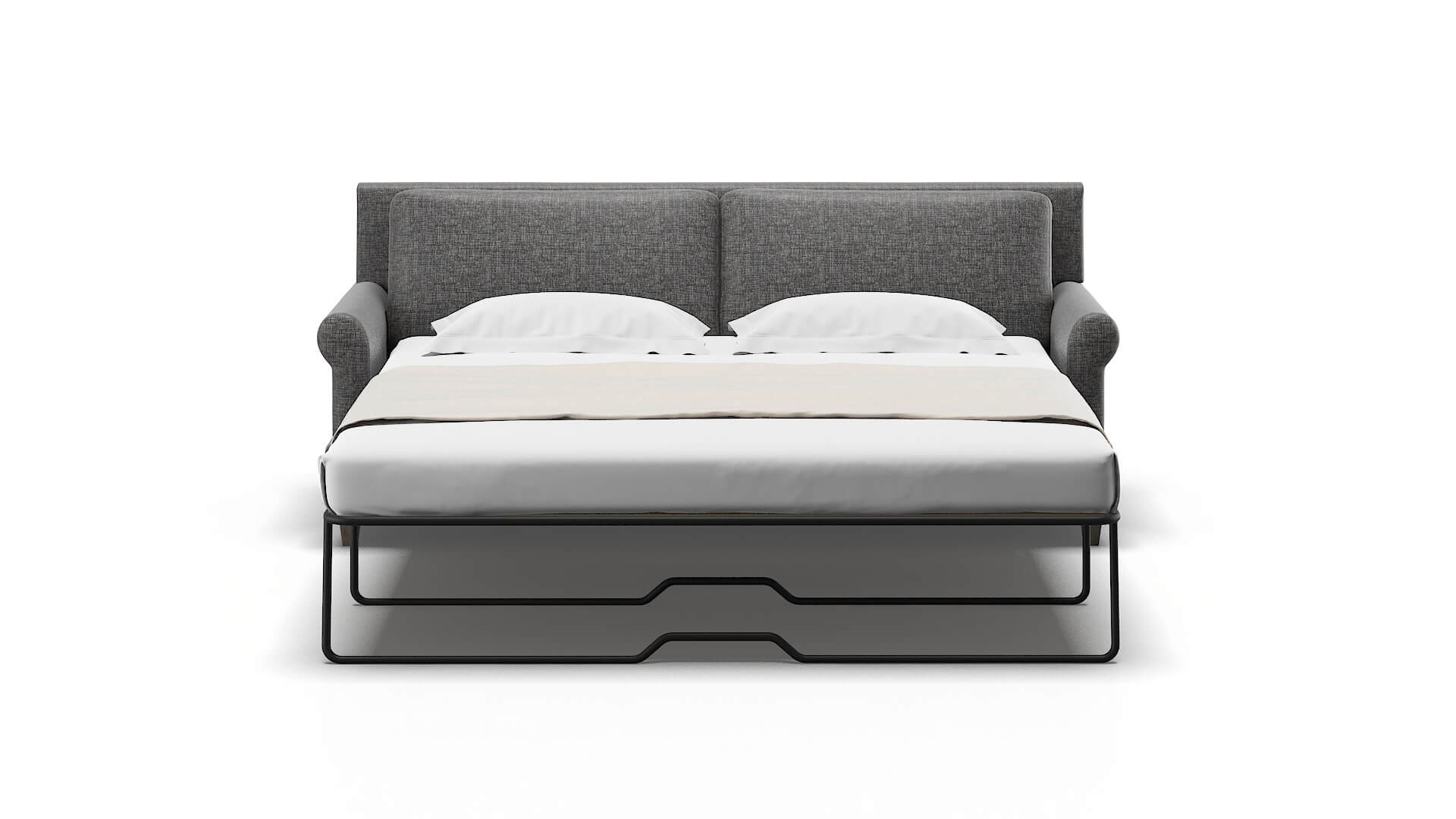 Stockholm Insight Charcoal Sofa Sleeper Espresso legs 1