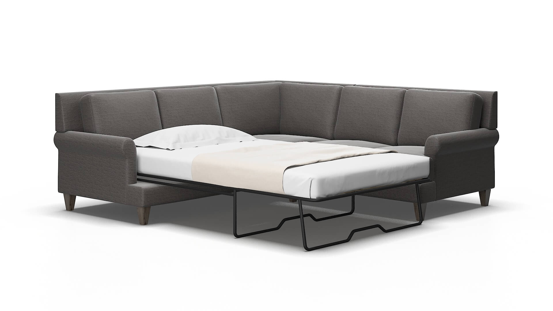 Stockholm Insight Eclipse Sectional Sleeper Espresso legs 2