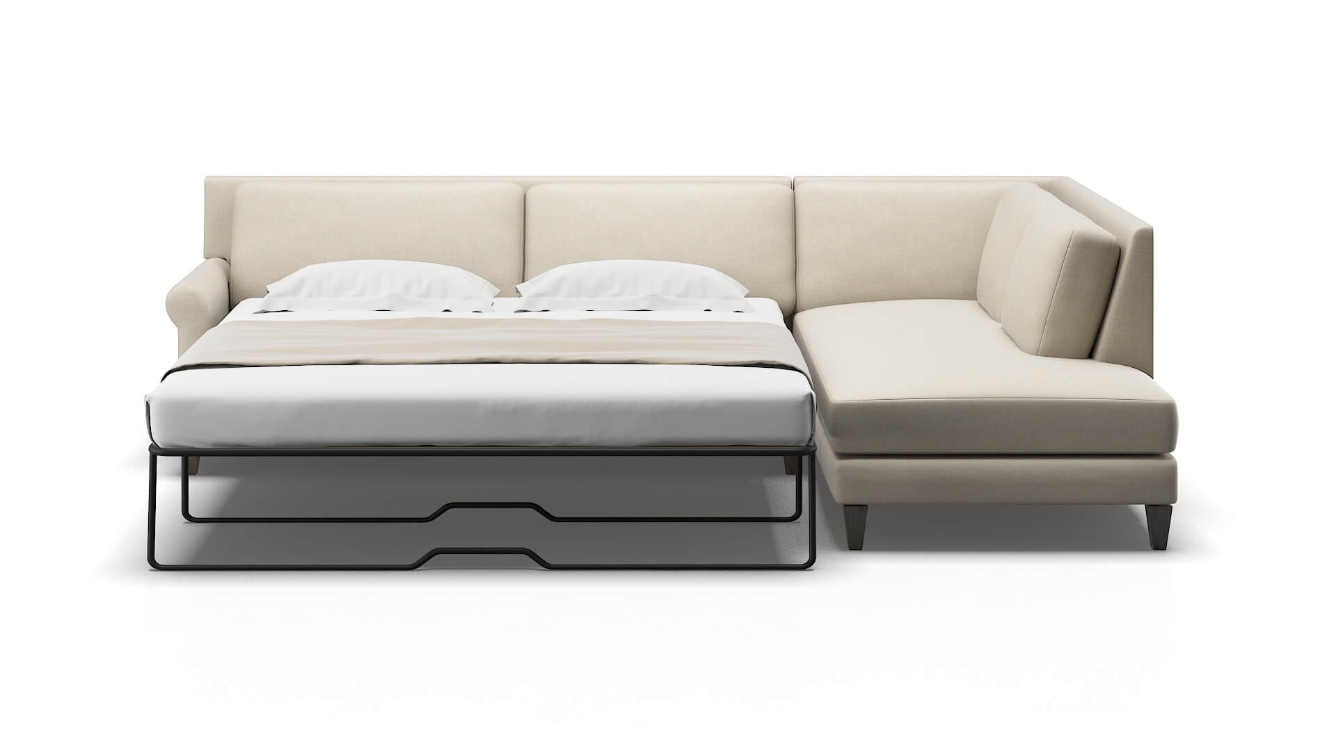 Stockholm Keylargo Almond Panel Sleeper Espresso legs 1