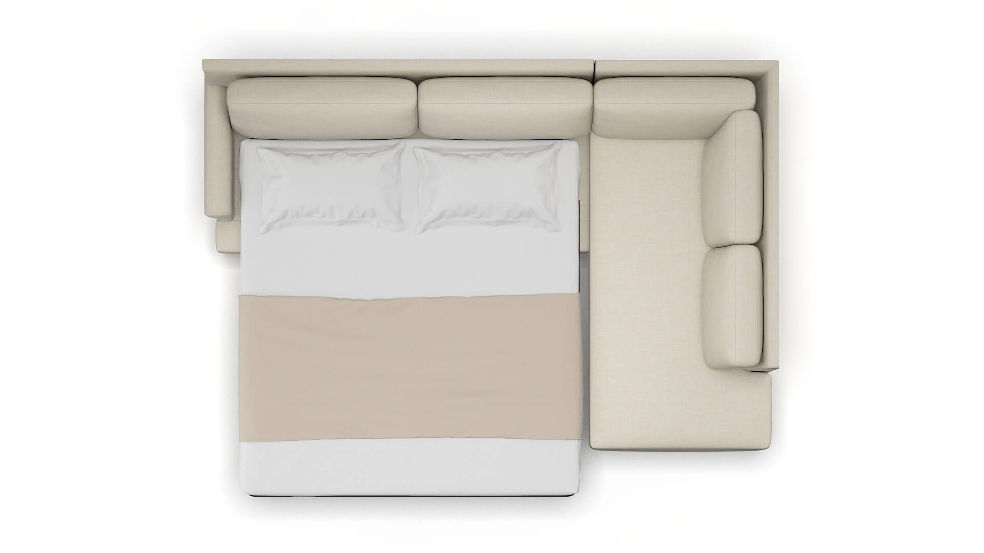 Stockholm Keylargo Almond Panel Sleeper Espresso legs 3