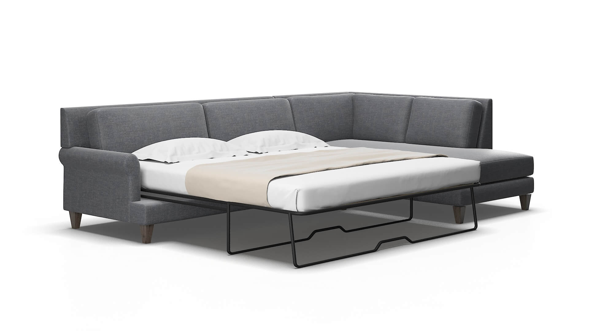 Stockholm Keylargo Graphite Panel Sleeper espresso legs 2