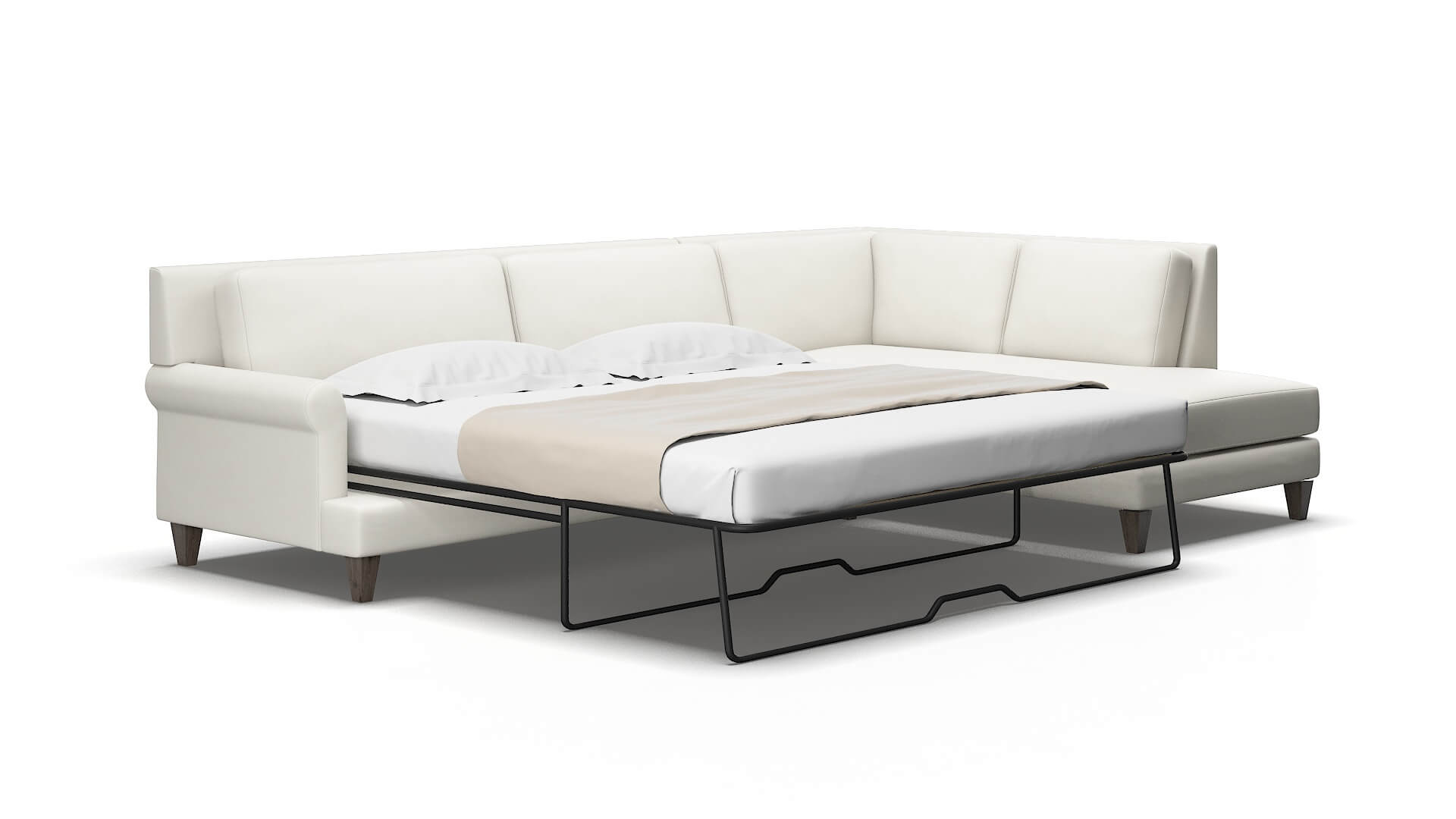 Stockholm Keylargo oatmeal Panel sleeper Espresso Legs  2