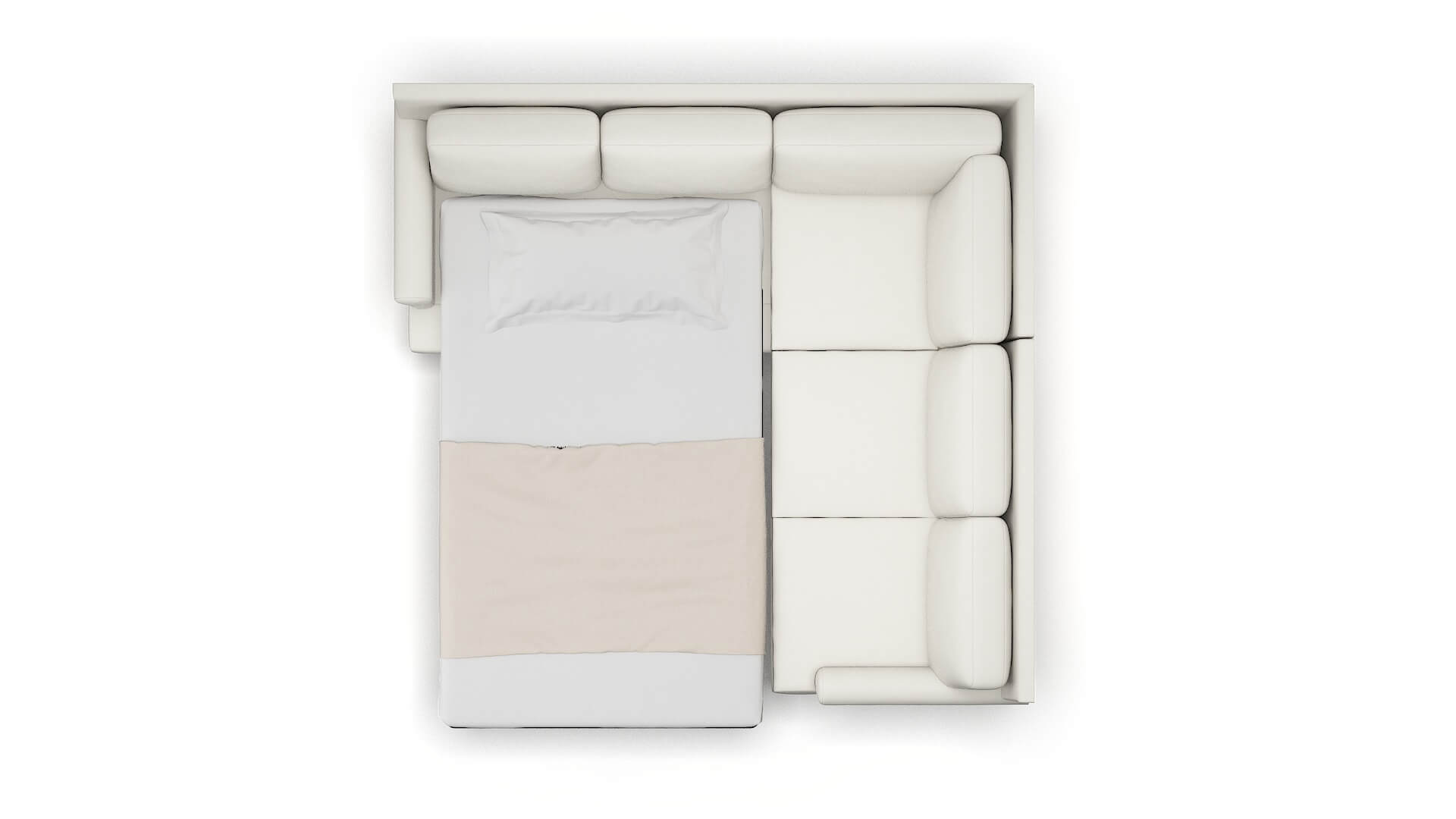 Stockholm Keylargo Oatmeal Sectional Sleeper Espresso legs 3