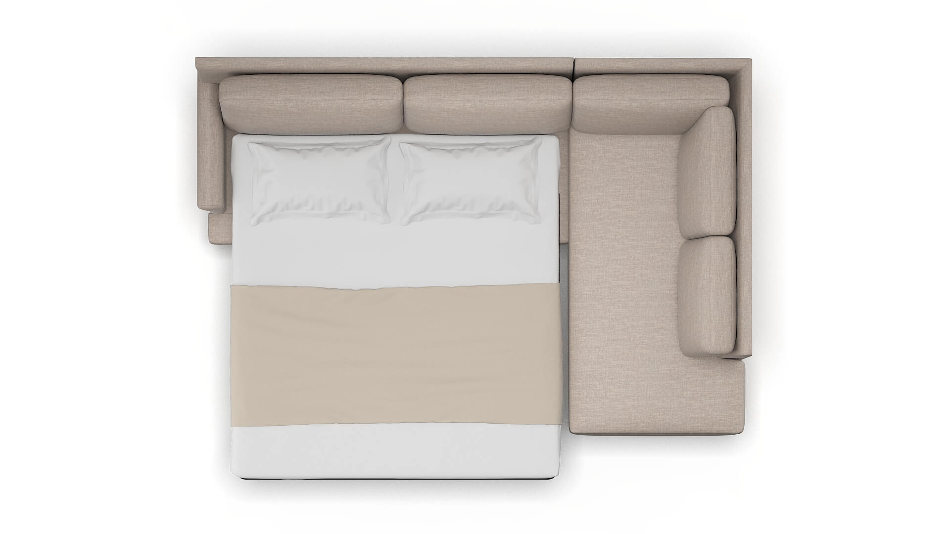 Stockholm Keylargo Pumice Panel Sleeper Espresso legs 3