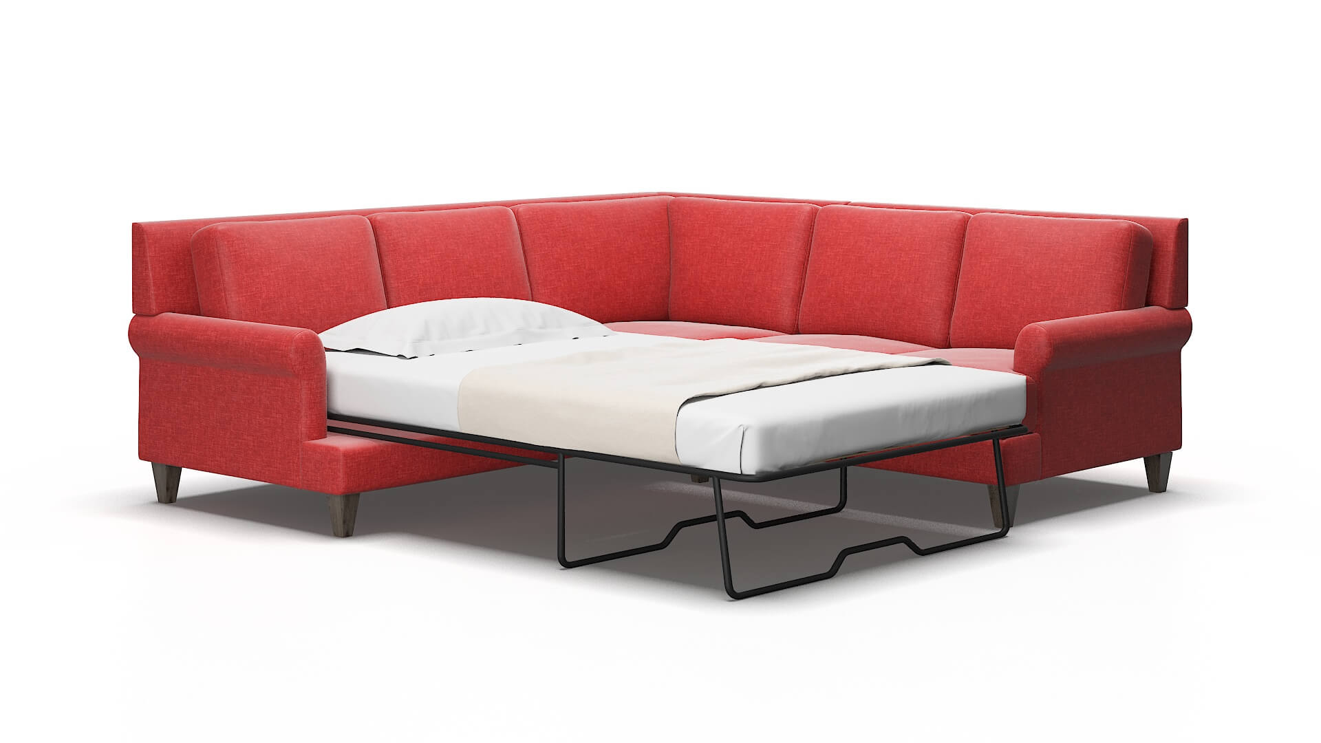 Stockholm Keylargo Ruby Sectional Sleeper Espresso legs 2