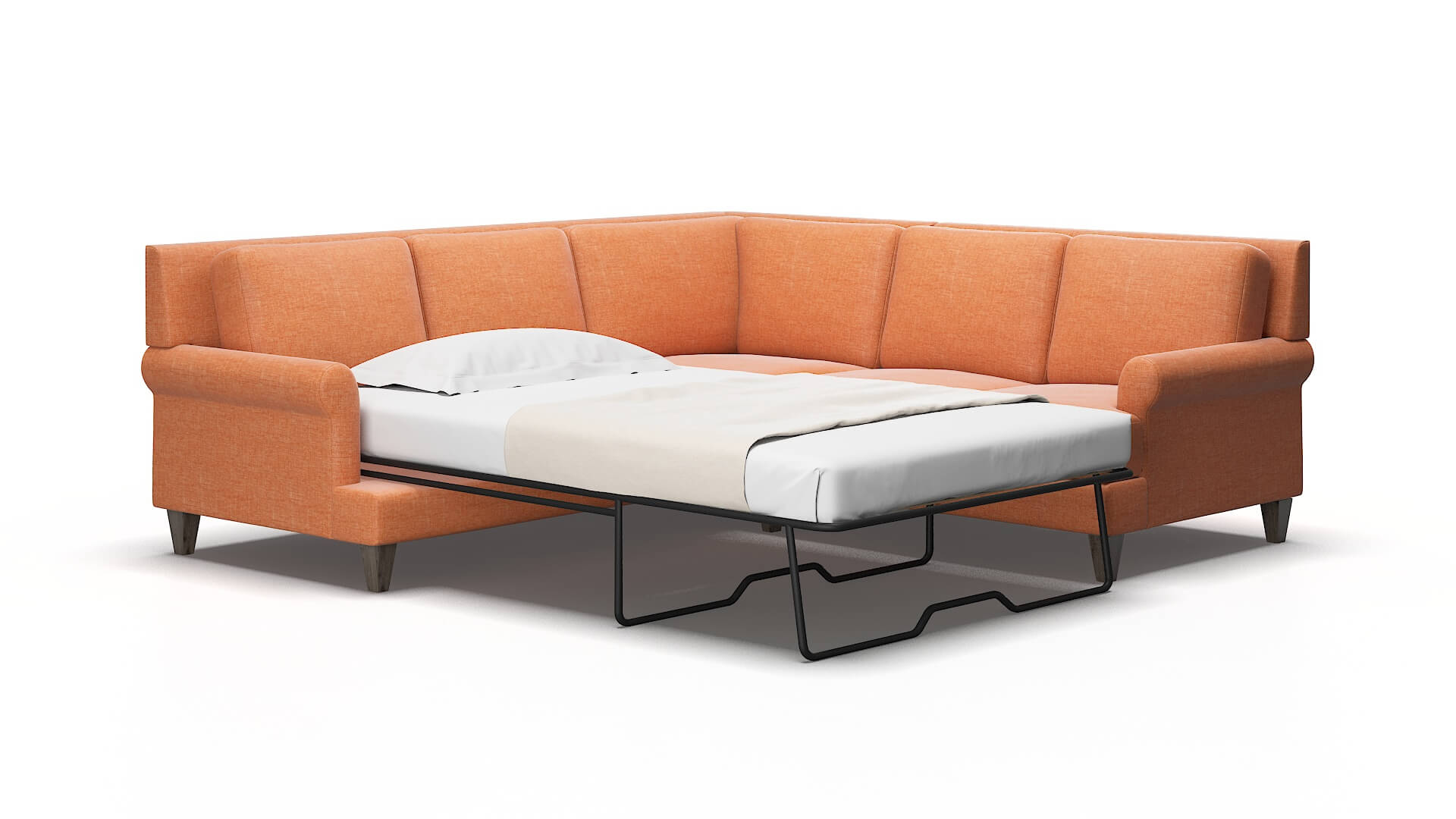 Stockholm Keylargo terracotta Sectional sleeper Espresso Legs  2
