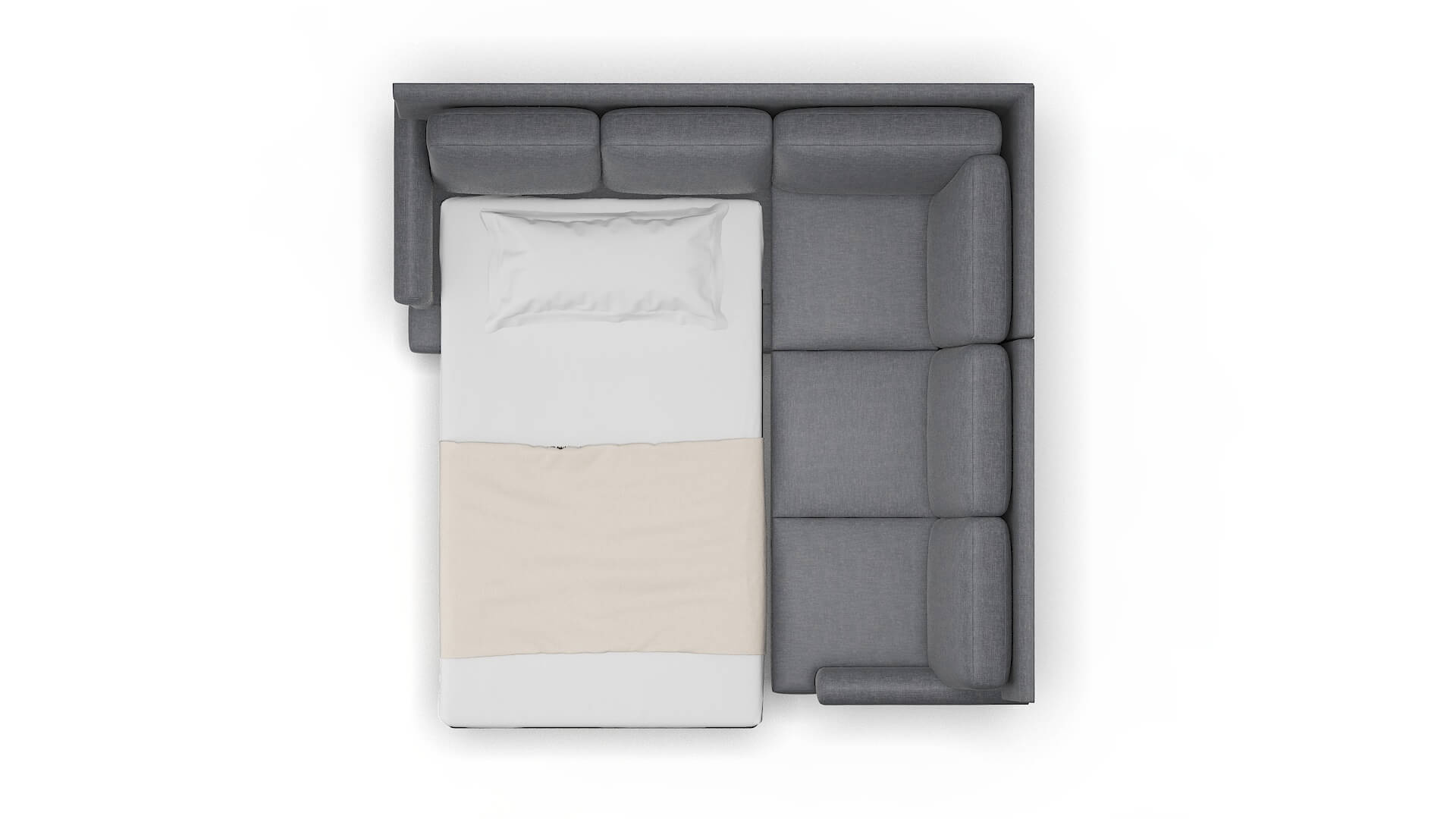 Stockholm Lana Onyx Sectional Sleeper Espresso legs 3