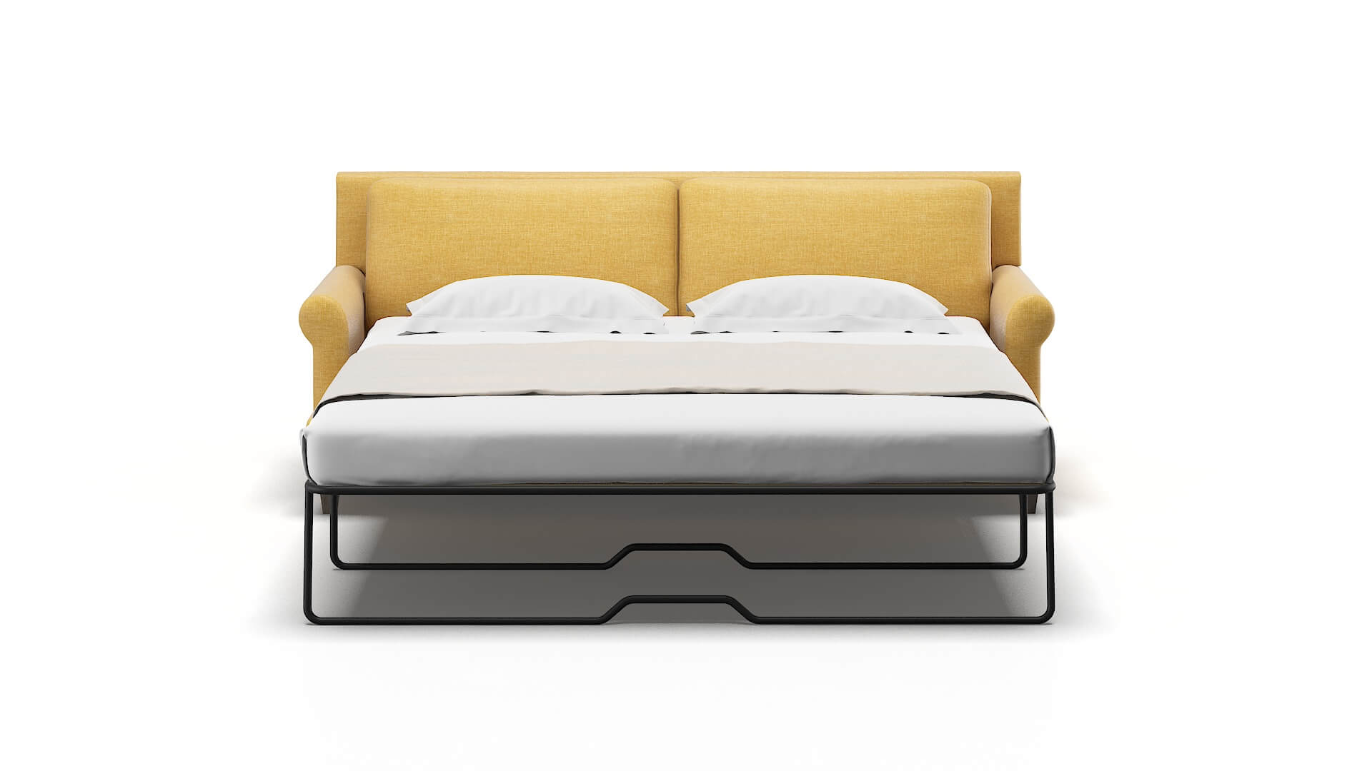 Stockholm Leslie Saffron Sofa Sleeper Espresso legs 1