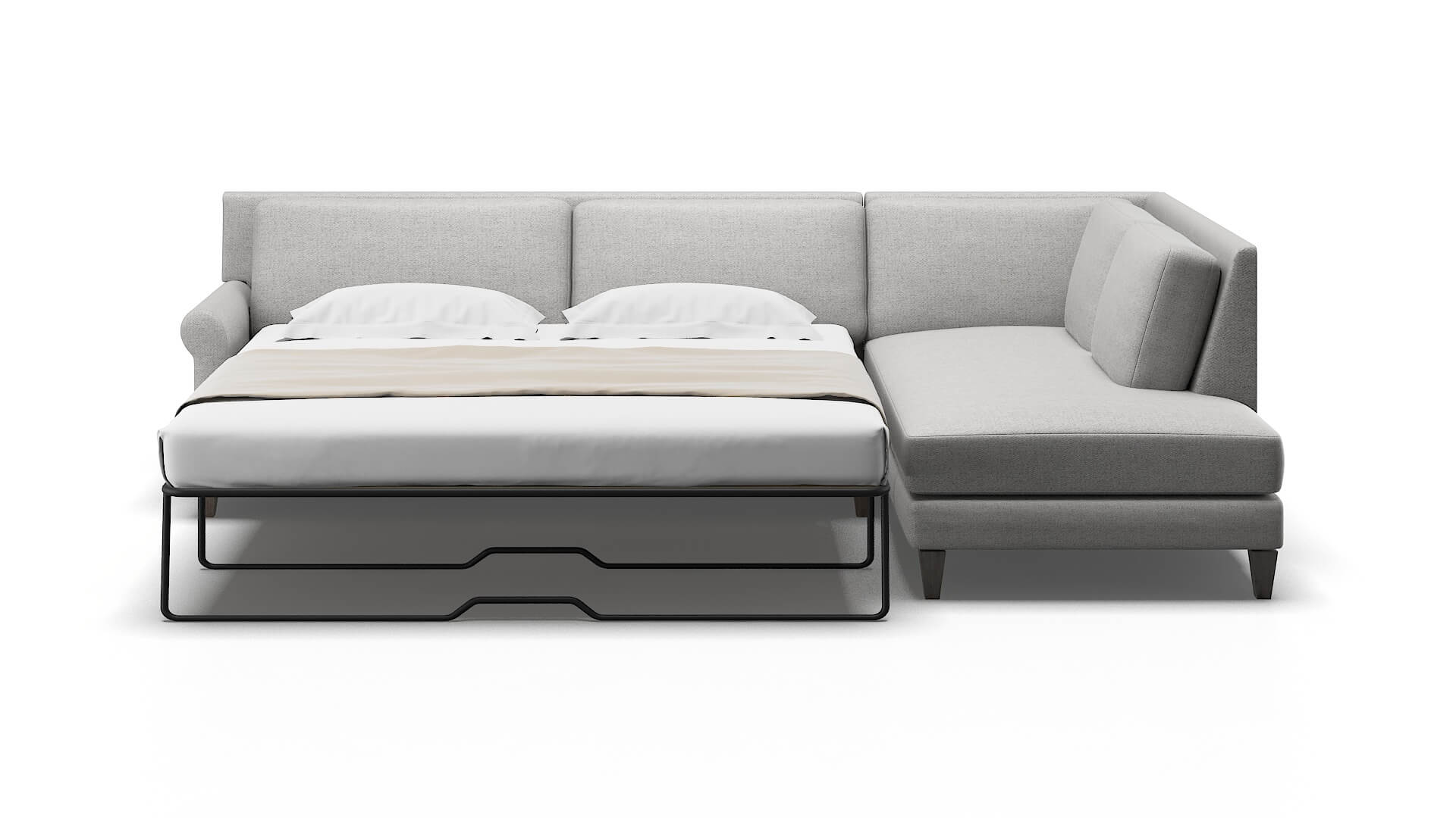 Stockholm Malibu Dove Panel Sleeper Espresso legs 1