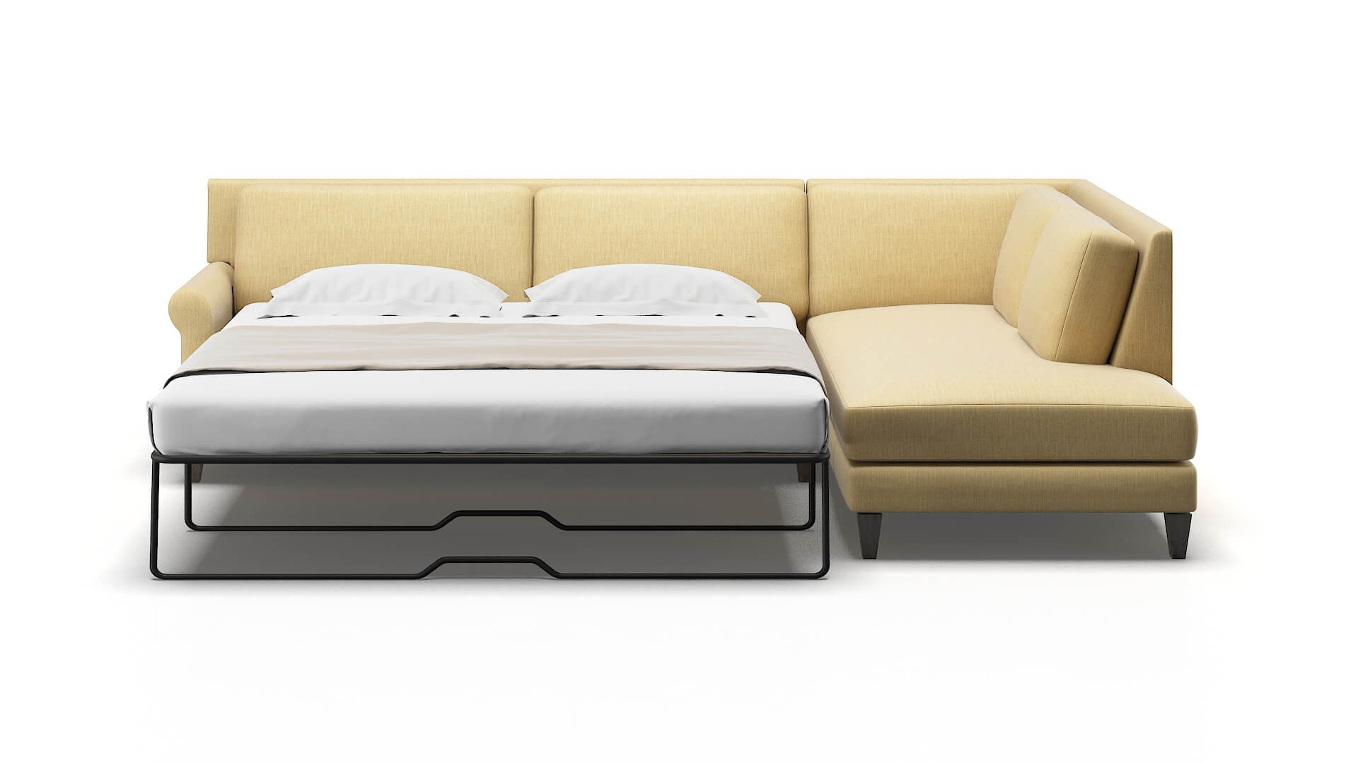 Stockholm Malibu Maize Panel Sleeper Espresso legs 1