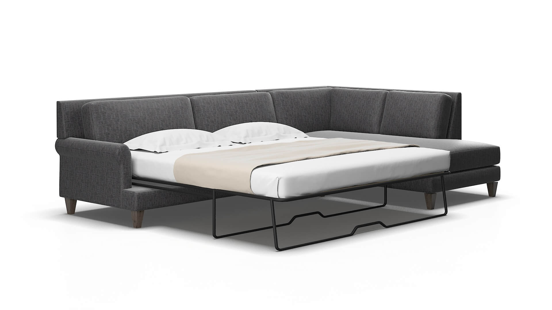 Stockholm Marcy Baltic Panel Sleeper Espresso legs 2