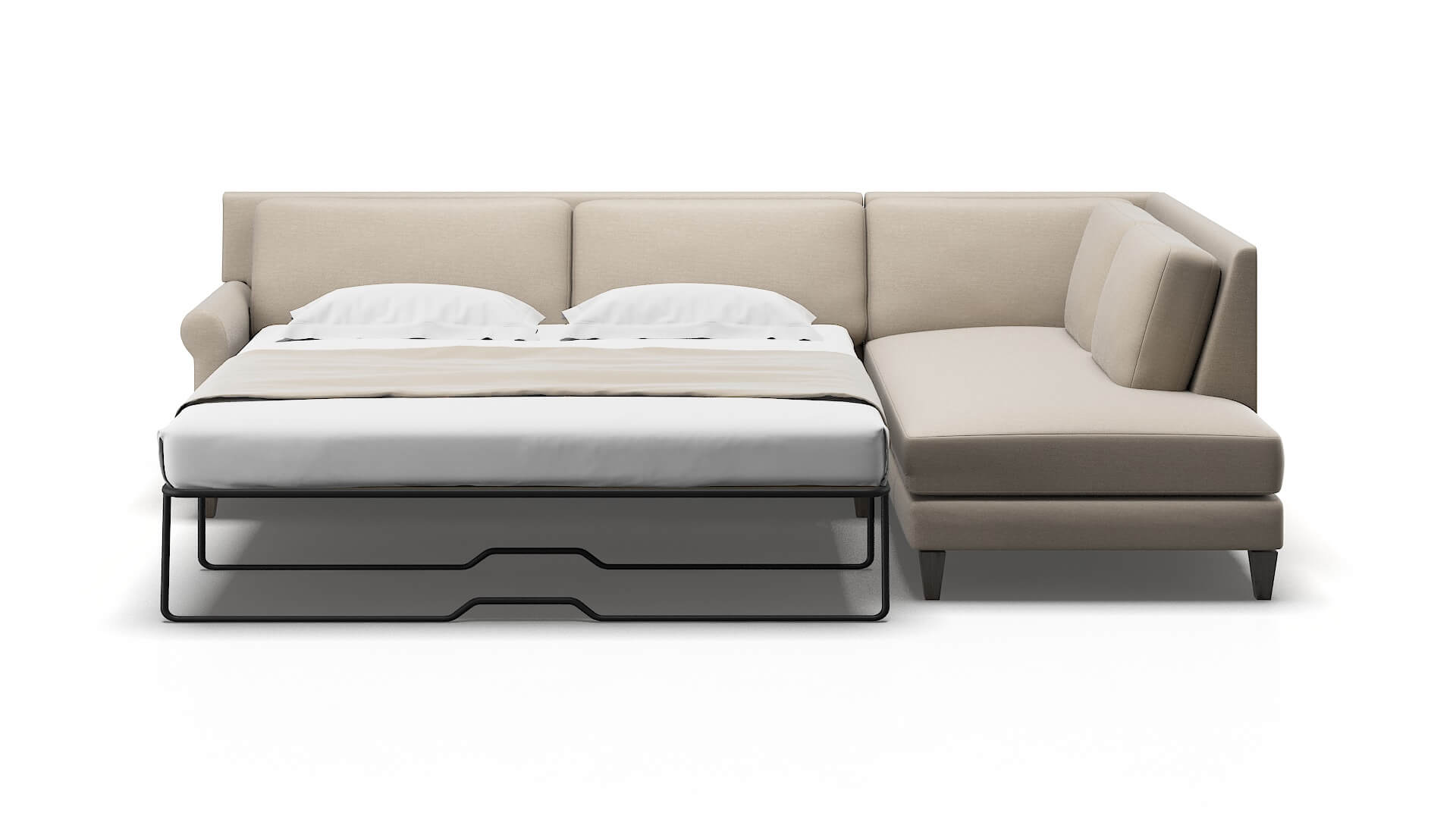 Stockholm Naples Almond Panel Sleeper Espresso legs 1