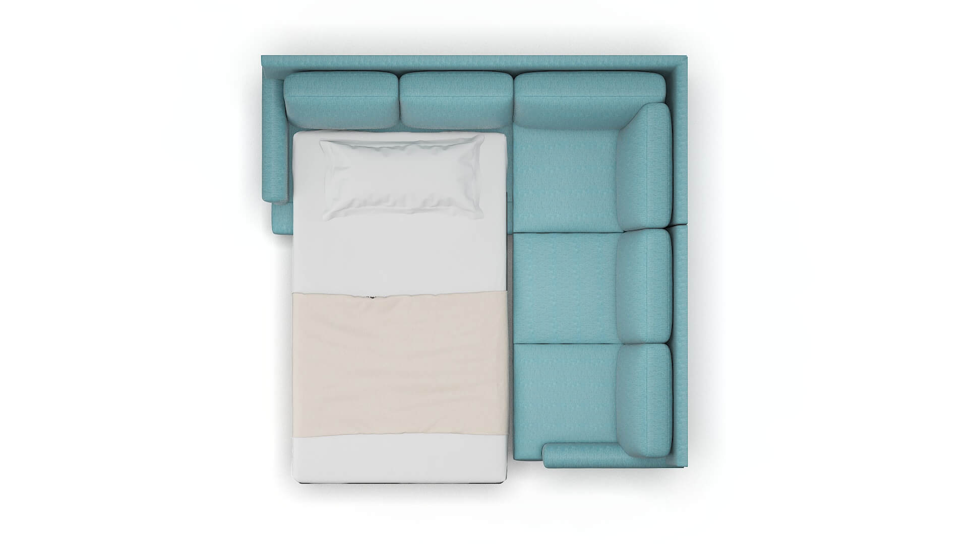 Stockholm Naples Pool Sectional Sleeper Espresso legs 3