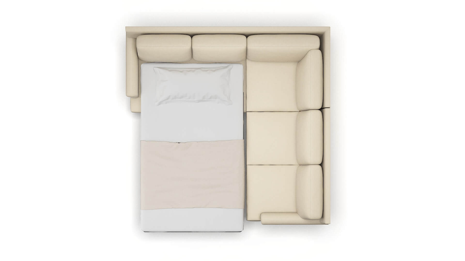 Stockholm Noble Buckwheat Sectional Sleeper Espresso legs 3