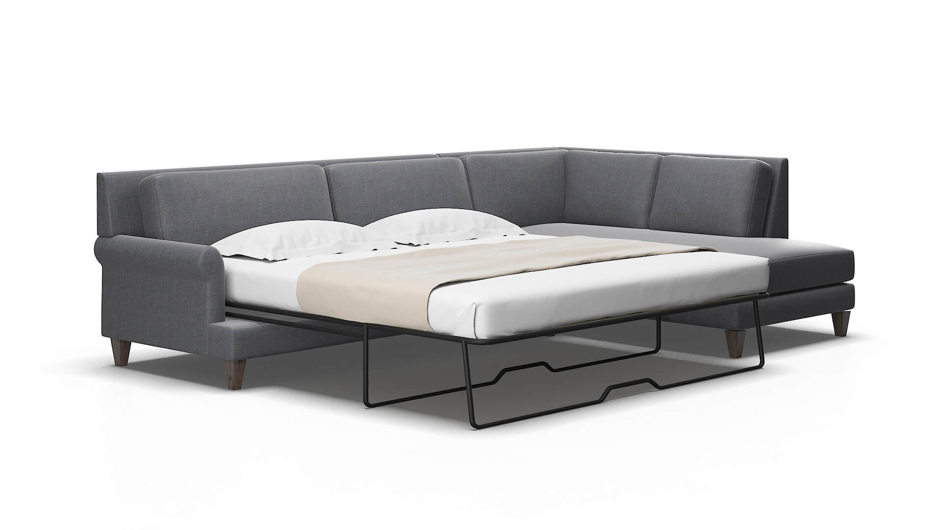Stockholm Notion graphite Panel sleeper Espresso Legs  2