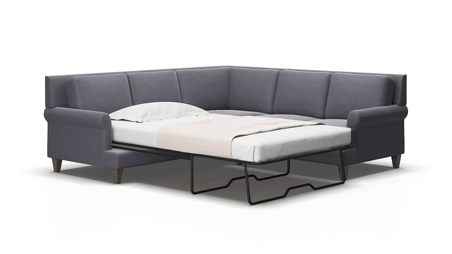 Stockholm Notion graphite Sectional sleeper Espresso Legs  2