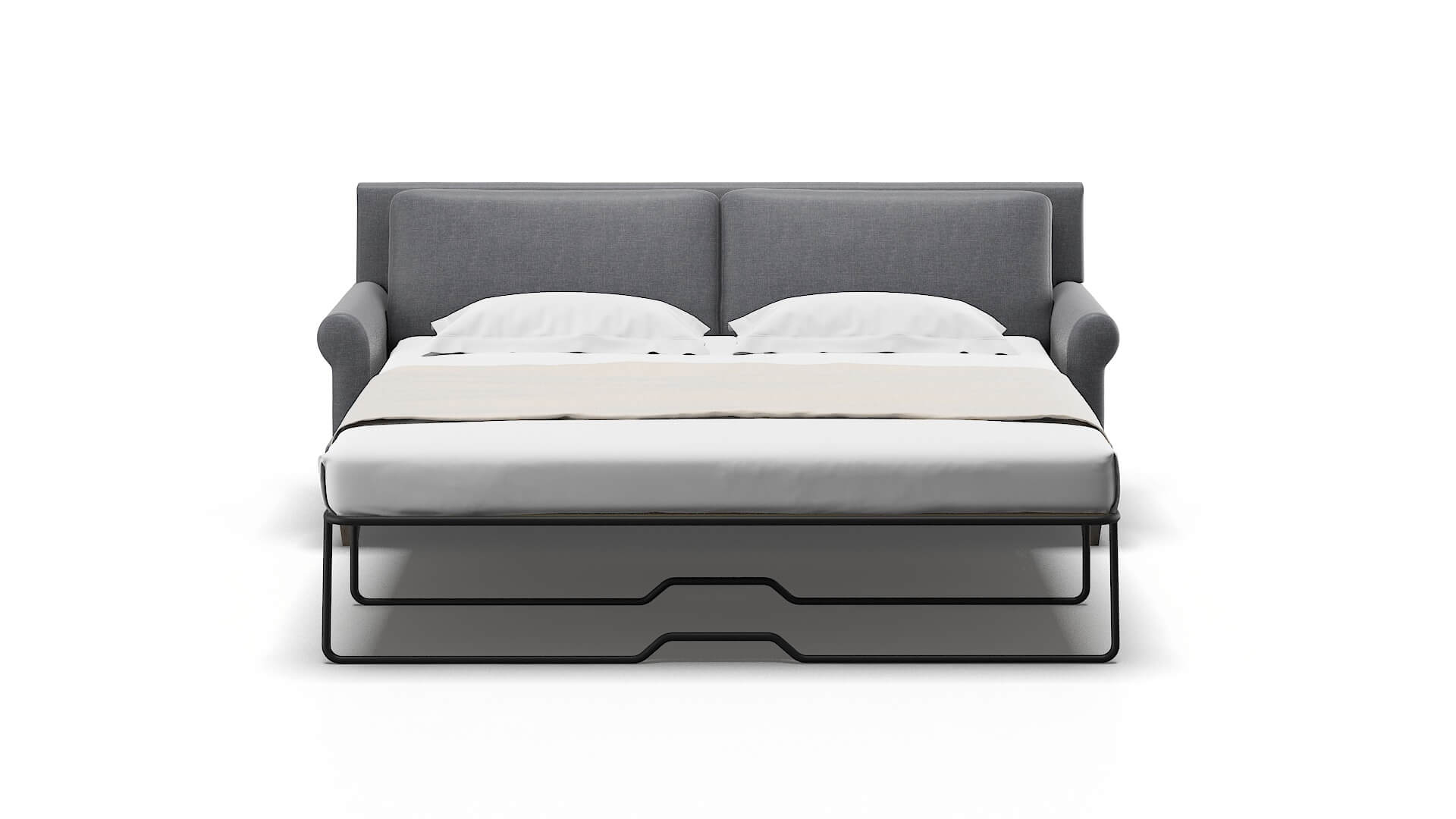 Stockholm Notion Graphite Sofa Sleeper Espresso legs 1