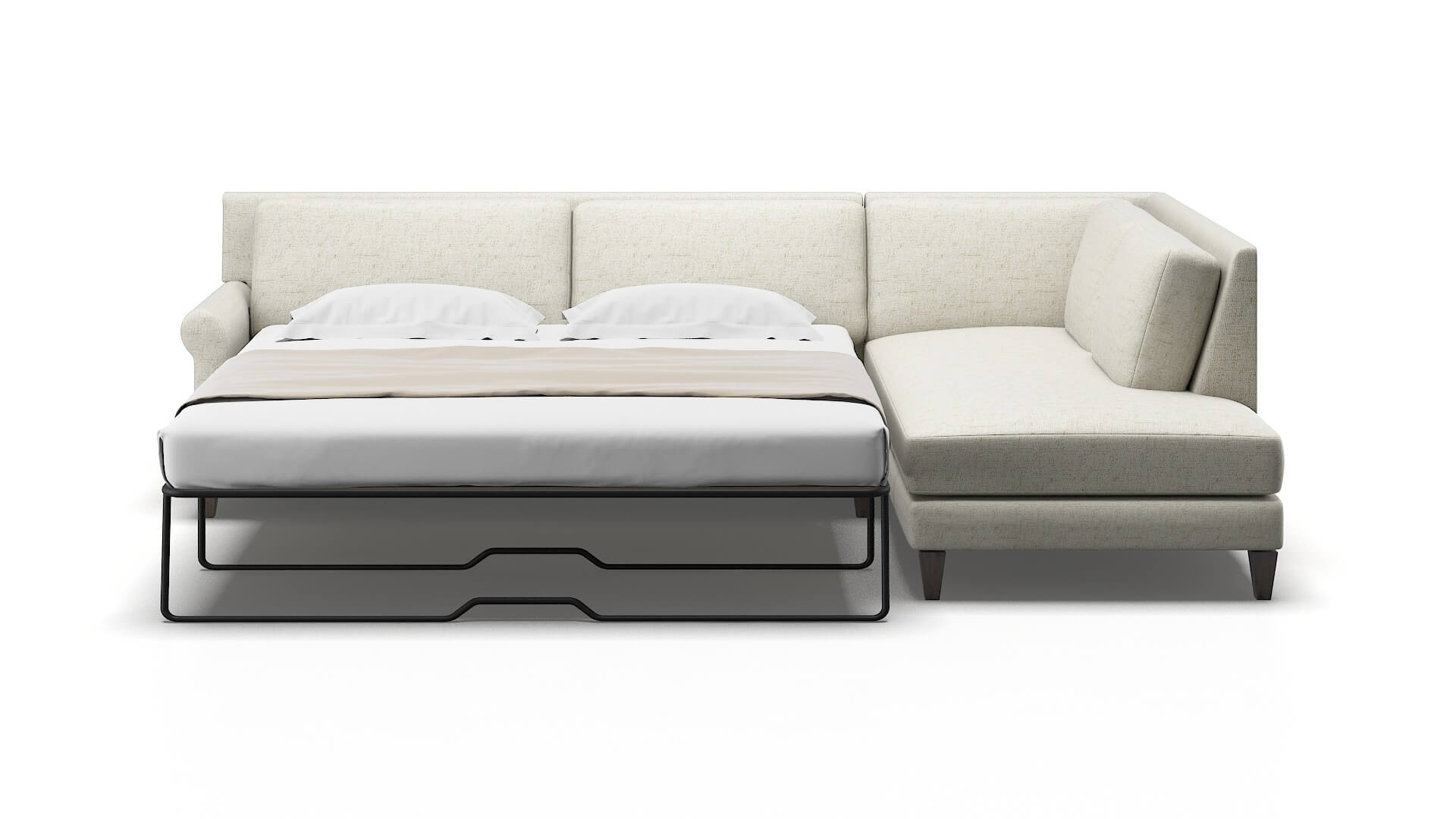 Stockholm Oceanside Birch Panel Sleeper Espresso legs 1