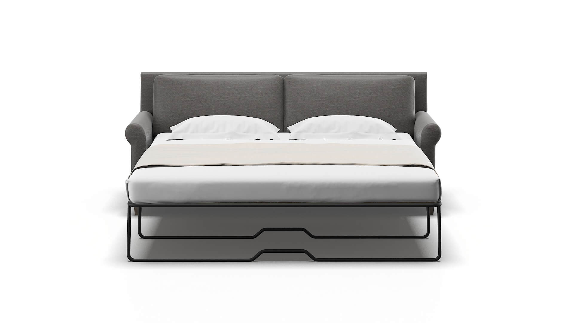 Stockholm Oscar Grey Sofa Sleeper Espresso legs 1